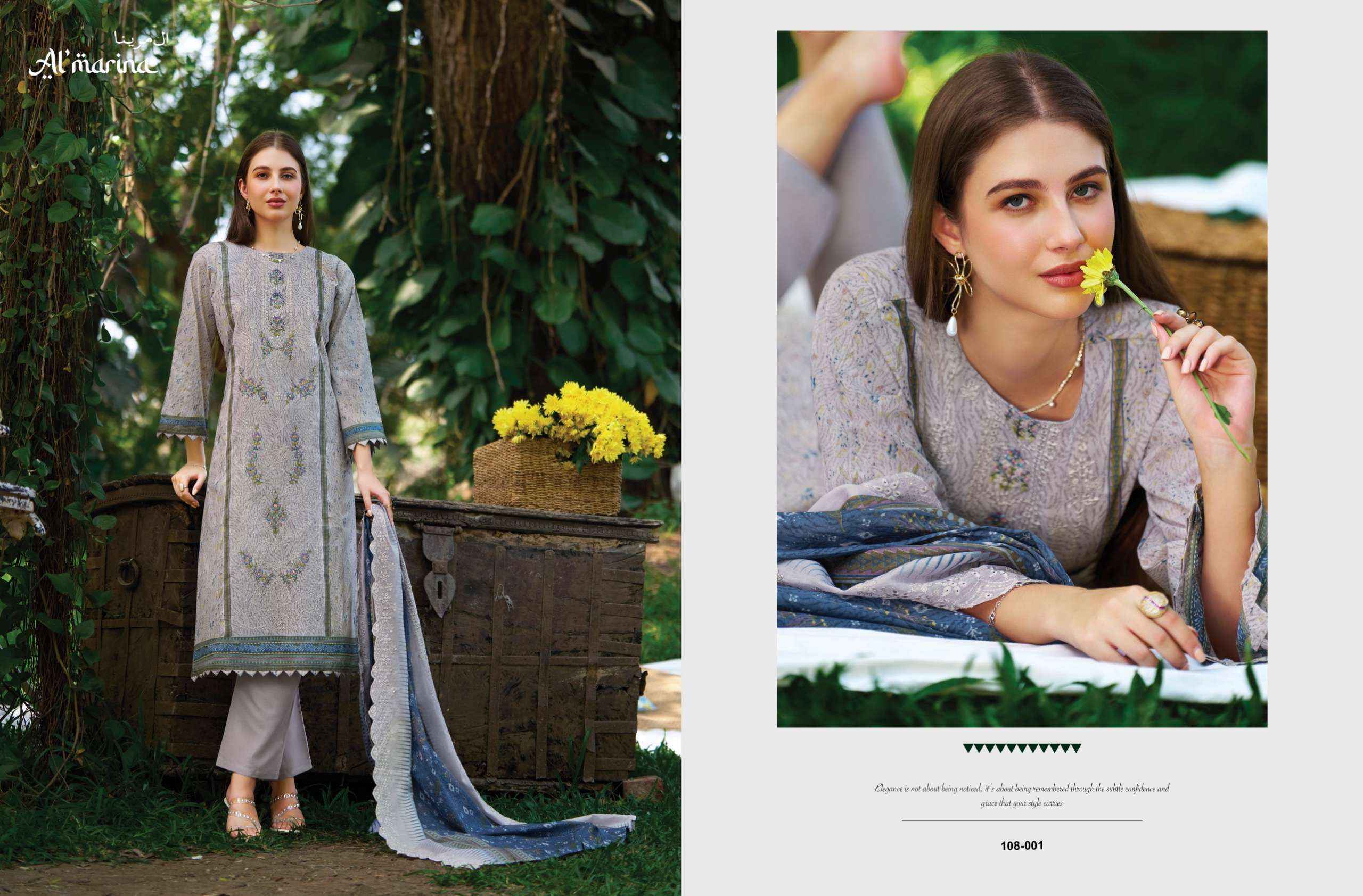 Al Marina Sukoon e Safar Cotton Dress Material Wholesale Supplier ( 6 pcs Catalogue )