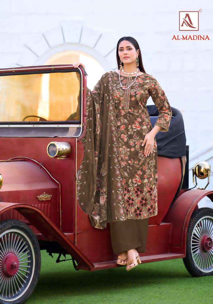 Alok Suit Al Madina Cotton Dress Mterial Wholesale Catalogue Surat ( 6 Pcs Catalogue )