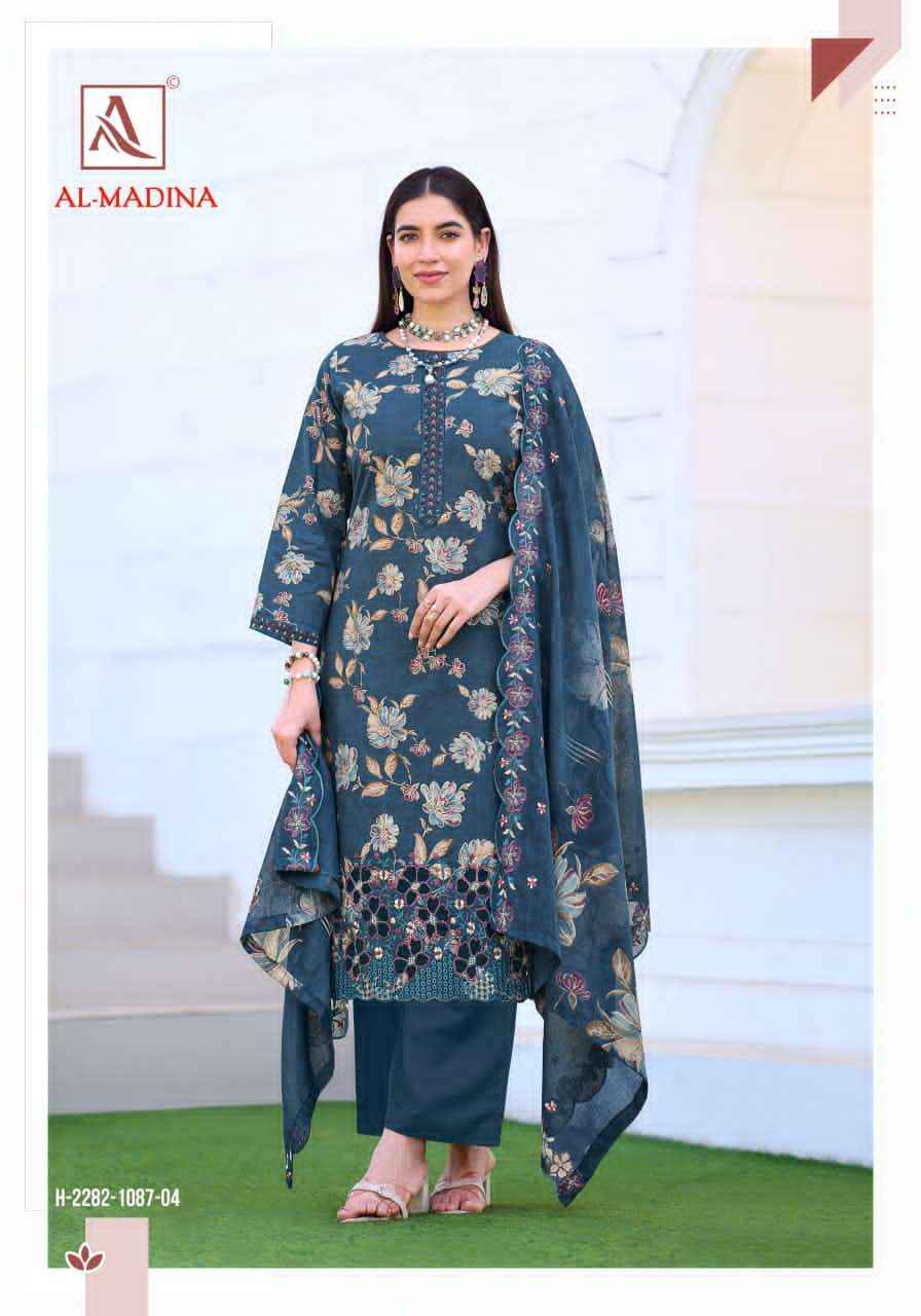 Alok Suit Al Madina Cotton Dress Mterial Wholesale Catalogue Surat ( 6 Pcs Catalogue )