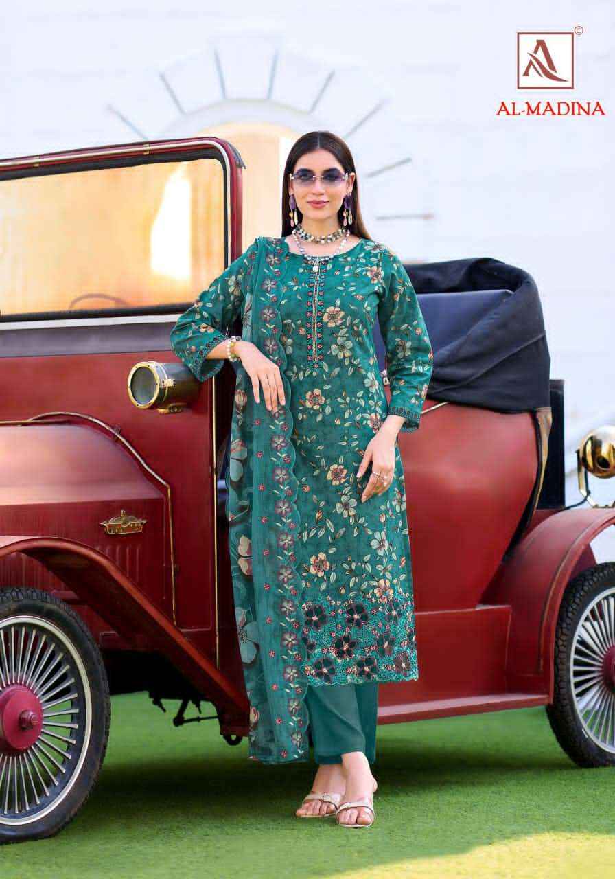 Alok Suit Al Madina Cotton Dress Mterial Wholesale Catalogue Surat ( 6 Pcs Catalogue )