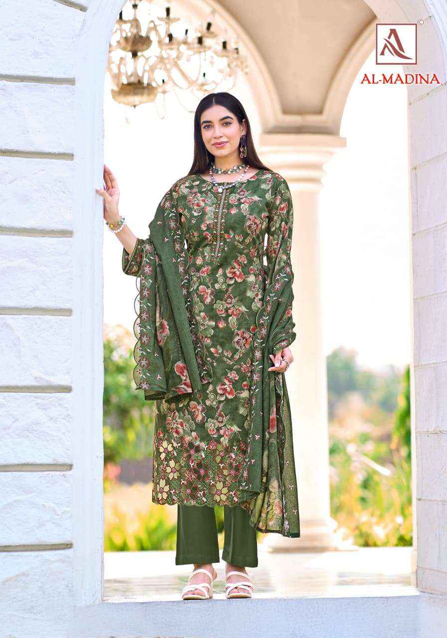 Alok Suit Al Madina Cotton Dress Mterial Wholesale Catalogue Surat ( 6 Pcs Catalogue )