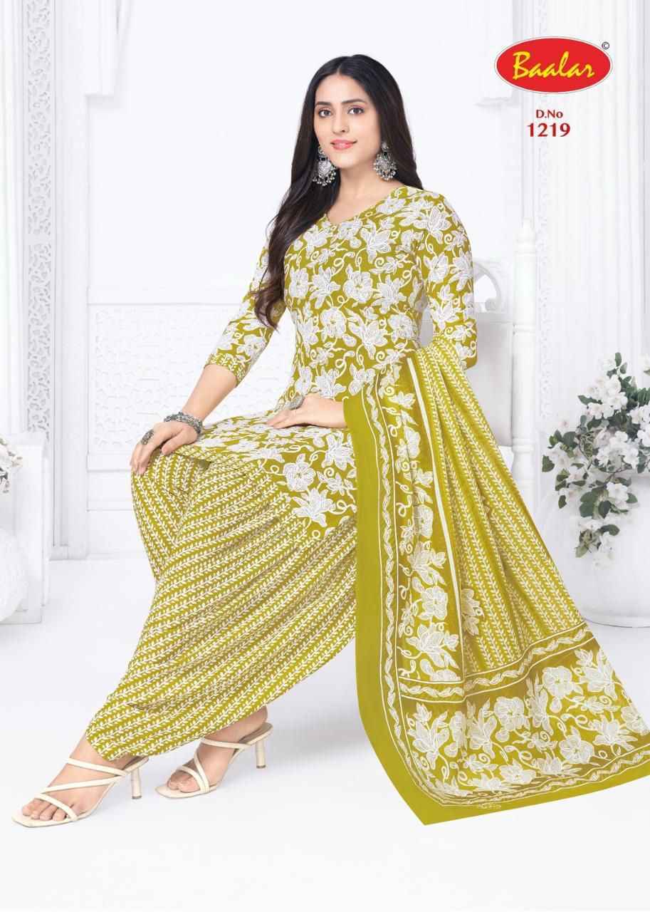 Baalar Crystal patiyala Vol 12 Cotton Suits Wholesale Price 15 pcs Catalogue