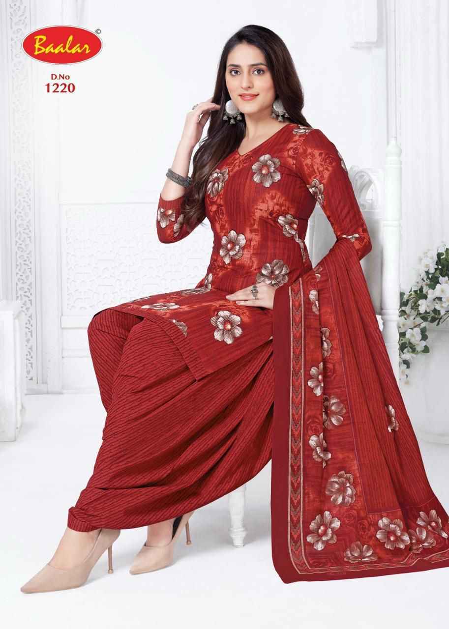 Baalar Crystal patiyala Vol 12 Cotton Suits Wholesale Price 15 pcs Catalogue