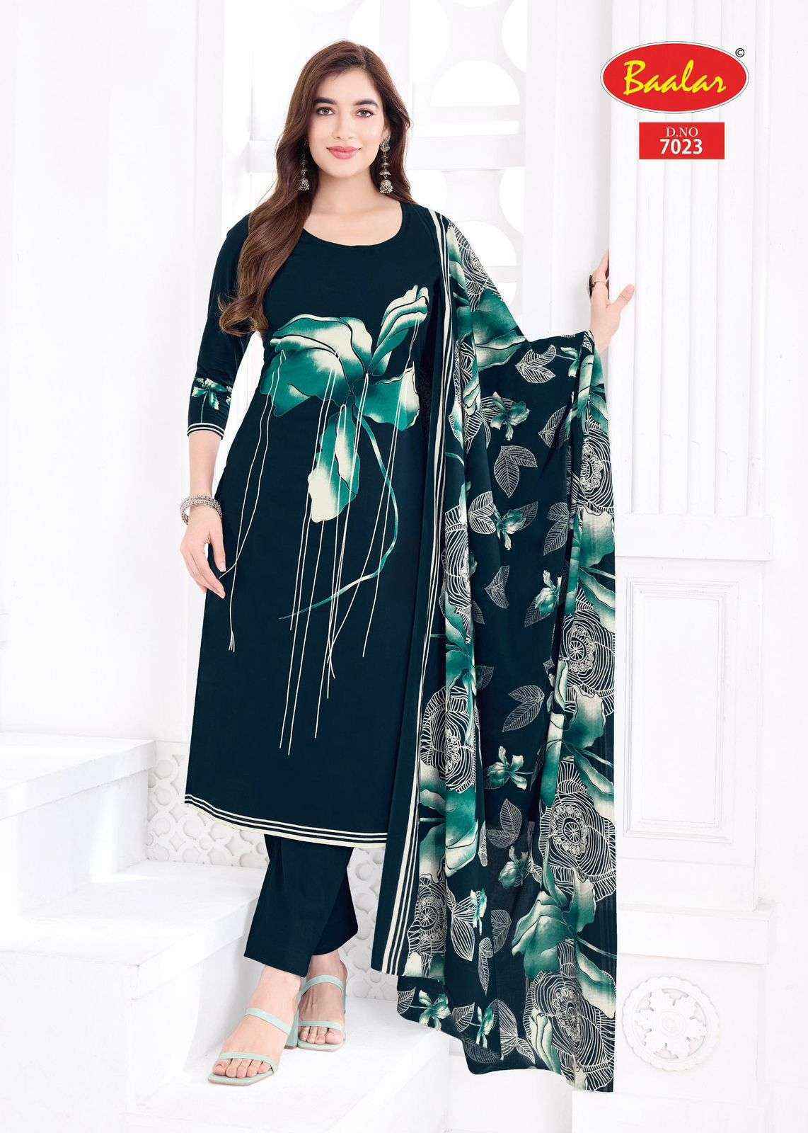 Baalar Pashmina Vol 7 Lawn Cotton Salwar Kameez Wholesale Rate ( 15 Pcs Catalog )
