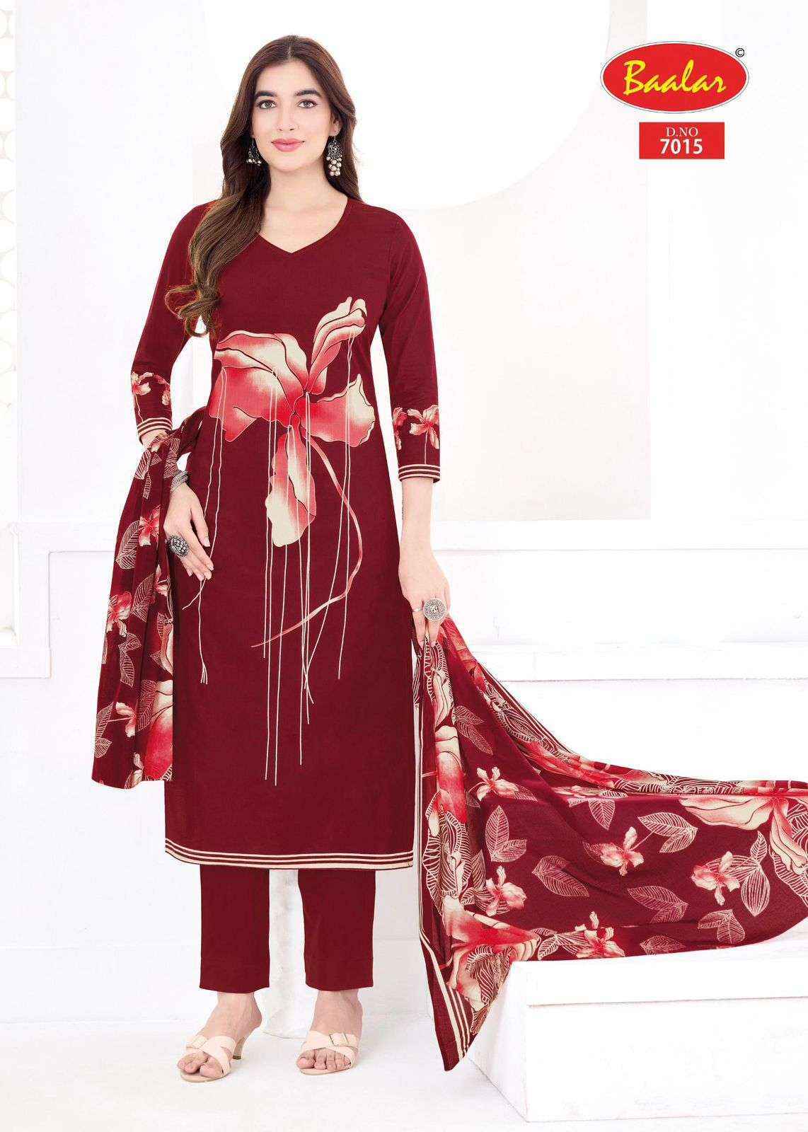 Baalar Pashmina Vol 7 Lawn Cotton Salwar Kameez Wholesale Rate ( 15 Pcs Catalog )