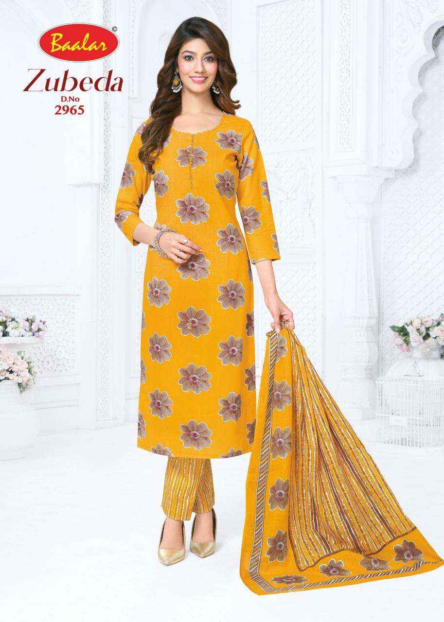 Baalar Zubeda Vol 29 Pure Cotton Unstitch Suit Wholesale Rate ( 15 Pcs Catalog )