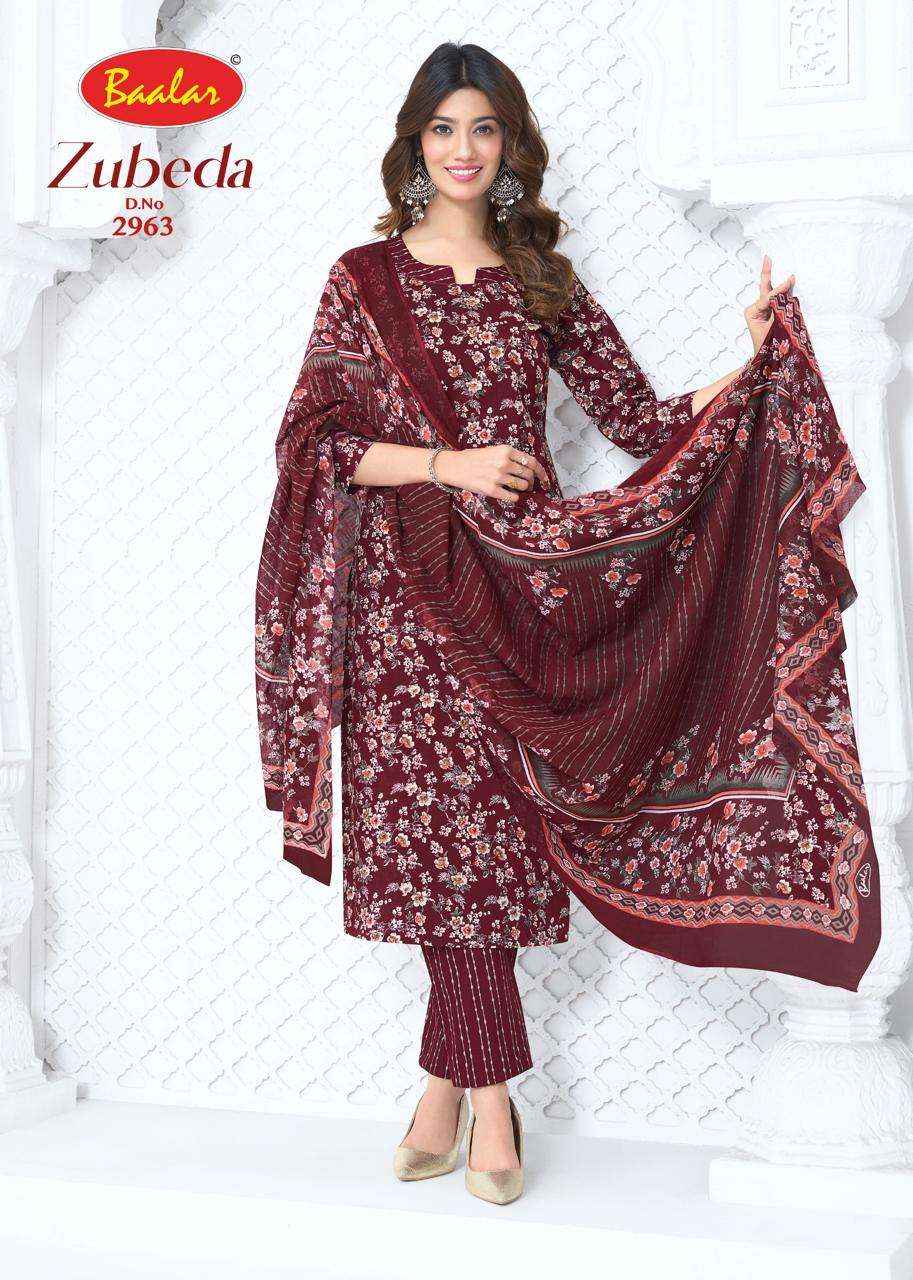 Baalar Zubeda Vol 29 Pure Cotton Unstitch Suit Wholesale Rate ( 15 Pcs Catalog )