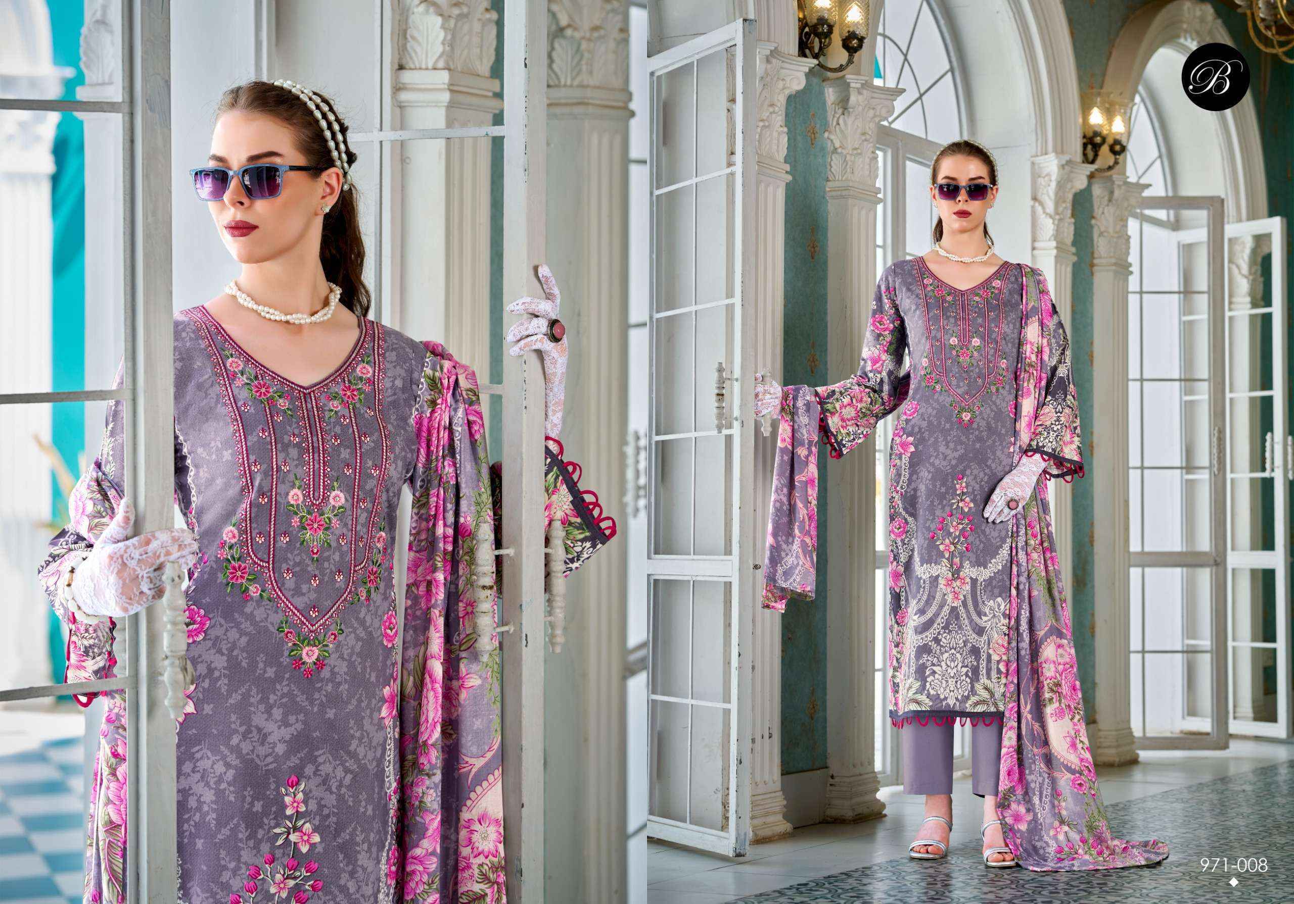 Belliza Designer Riwayat Vol 17 Viscose Rayon Dress Material Wholesale Price ( 8 pcs Catalogue )