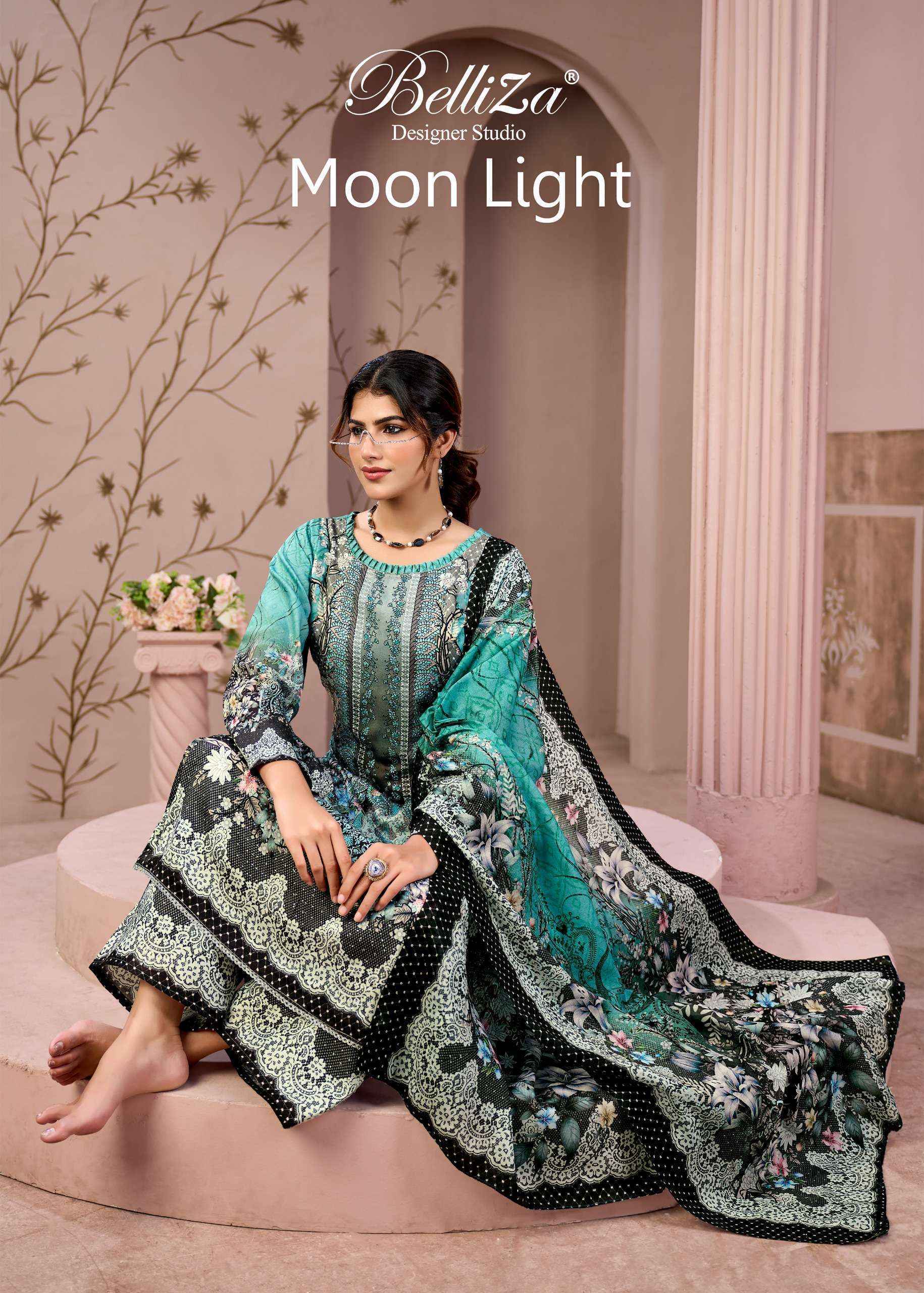 Belliza Moon Light Jam Cotton Dress Material Wholesale surat bazaar ( 4 pcs Cataloge )
