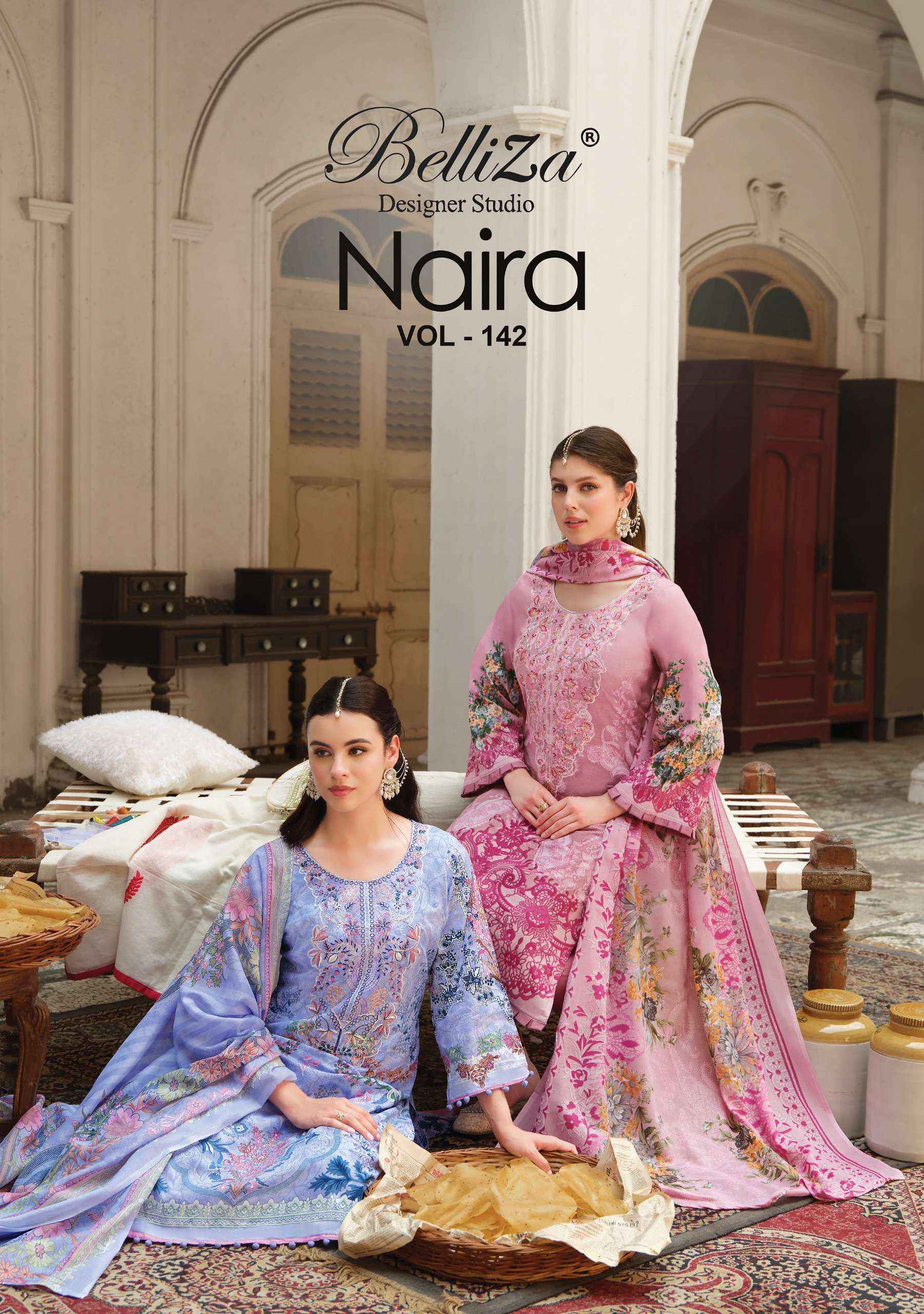Belliza Naira Vol 142 Cotton Salwar Kameez Wholesale Rate ( 8 Pcs Catalog )