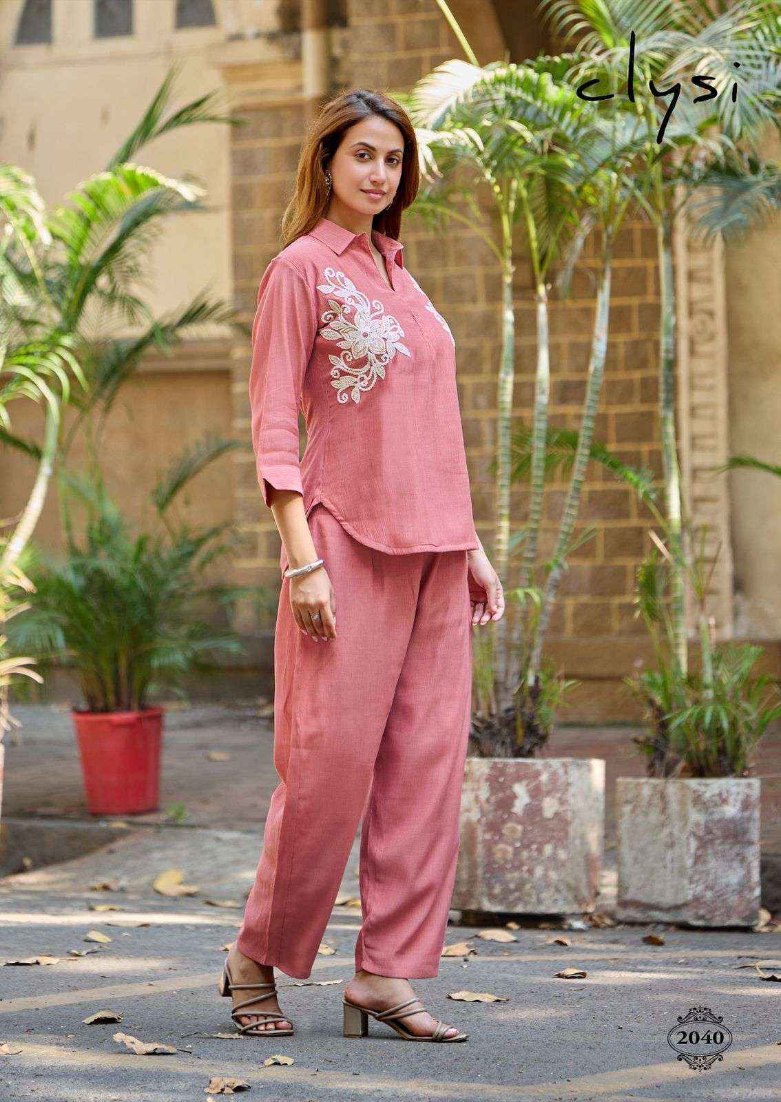 Clysi Avira Viscose Top With Bottom co ord set Wholesale Online Price ( 6 pcs Catalogue )