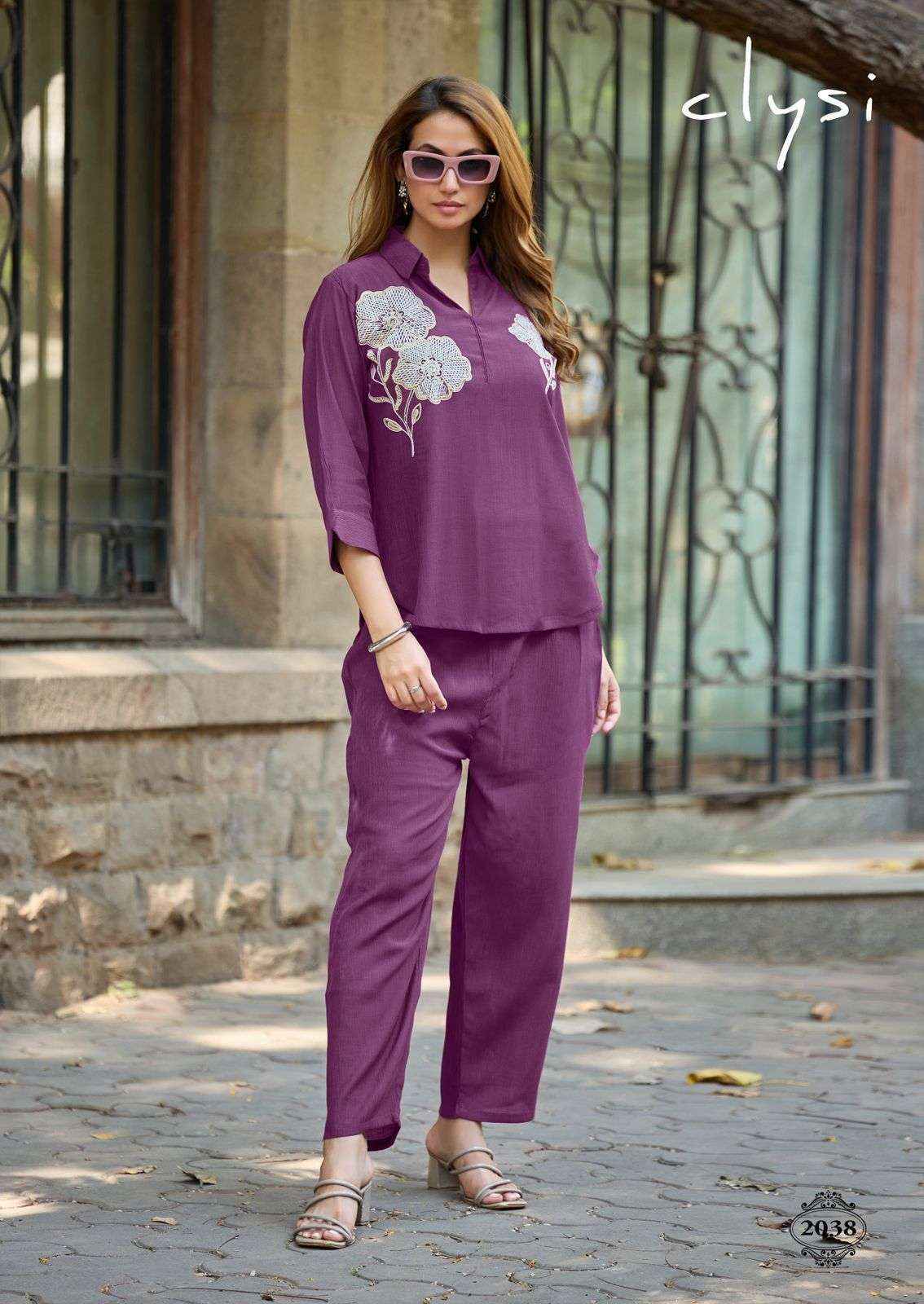 Clysi Avira Viscose Top With Bottom co ord set Wholesale Online Price ( 6 pcs Catalogue )