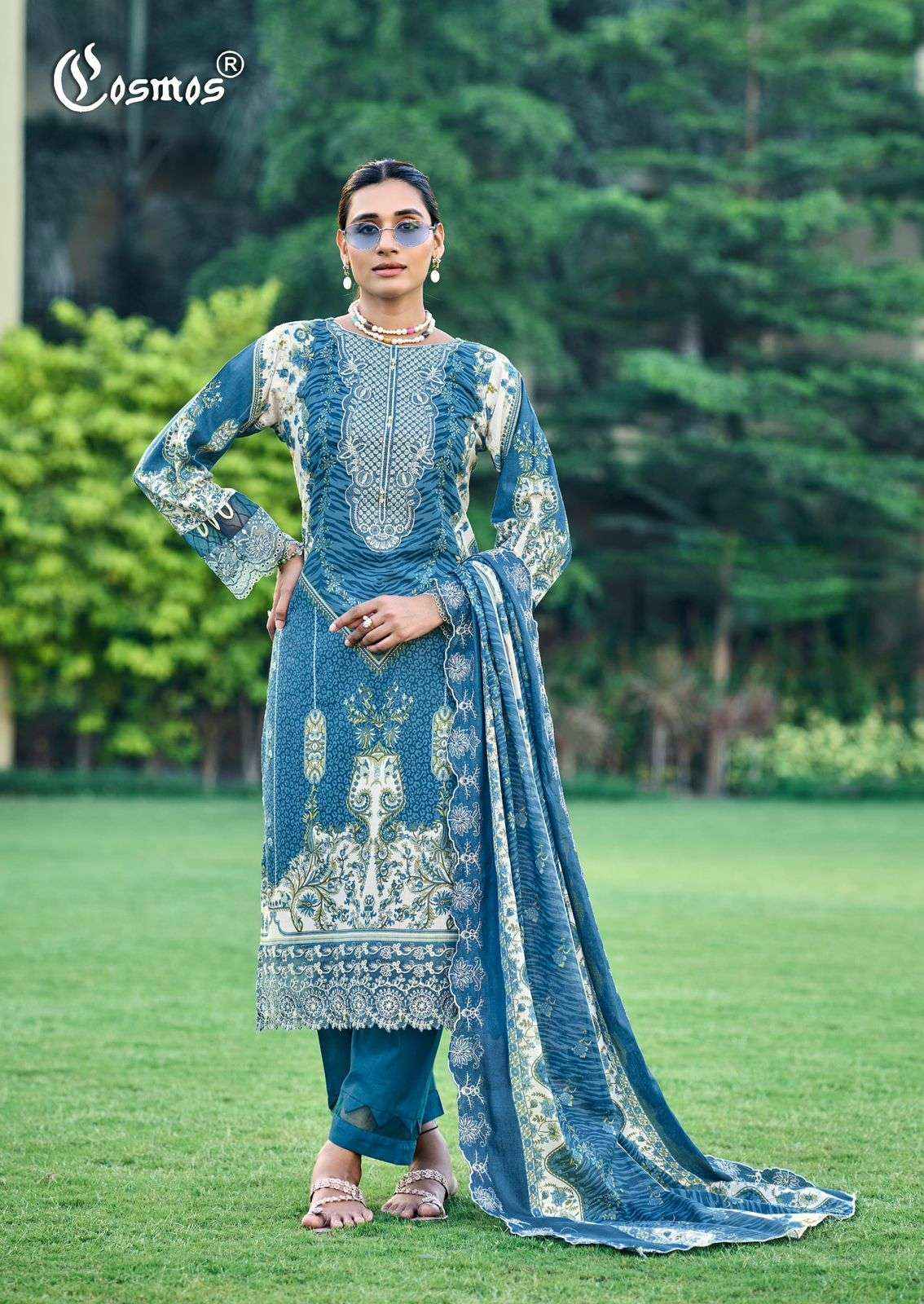 Cosmos Aabyaan Lawn Vol 2 Pakistani Cotton Salwar Kameez Wholesale Rate ( 6 Pcs Catalog )