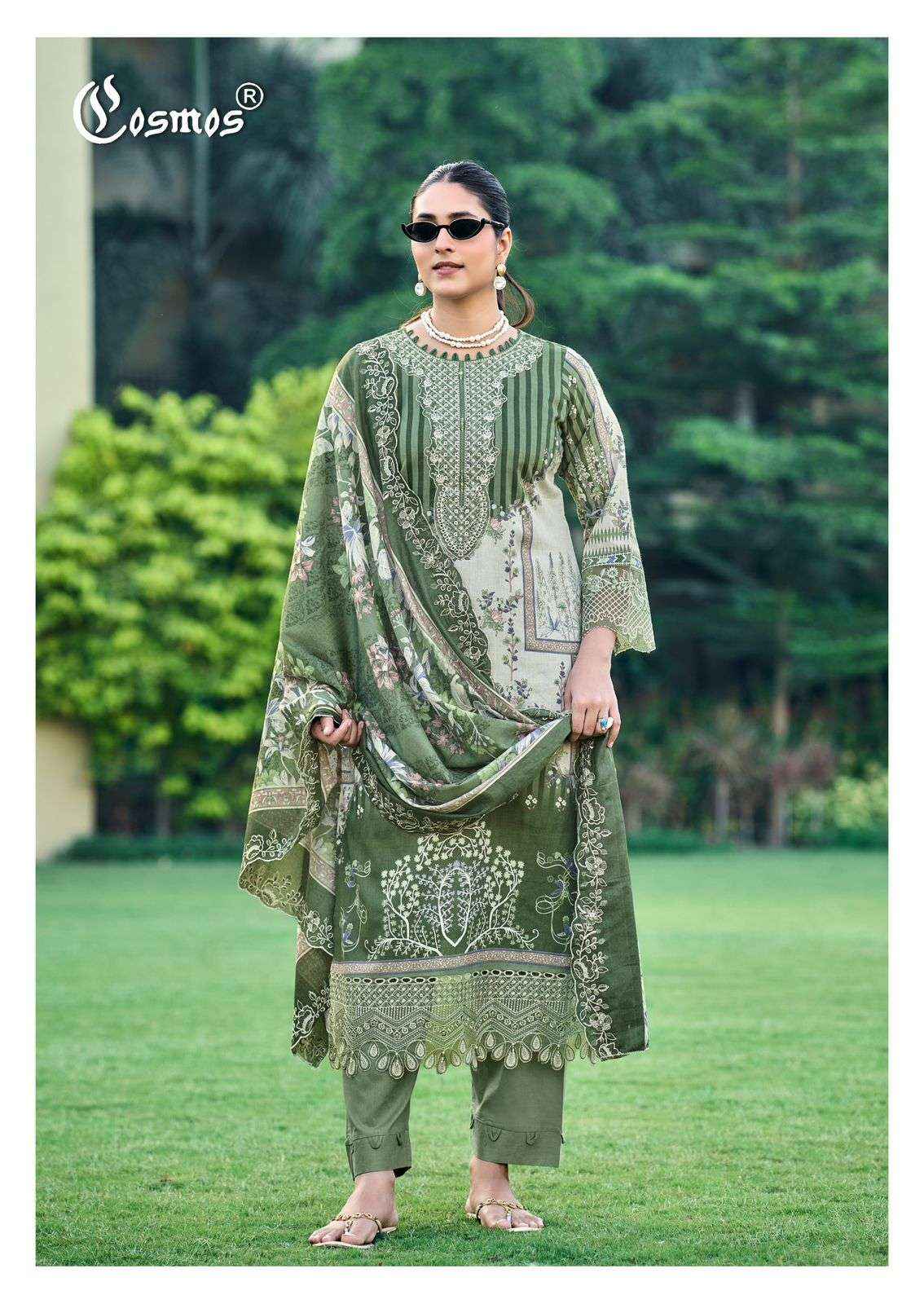 Cosmos Aabyaan Lawn Vol 2 Pakistani Cotton Salwar Kameez Wholesale Rate ( 6 Pcs Catalog )