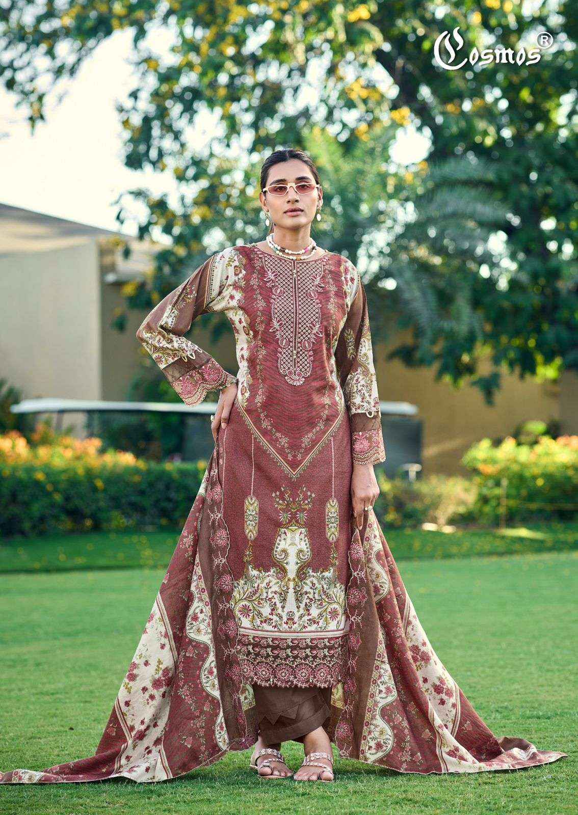 Cosmos Aabyaan Lawn Vol 2 Pakistani Cotton Salwar Kameez Wholesale Rate ( 6 Pcs Catalog )