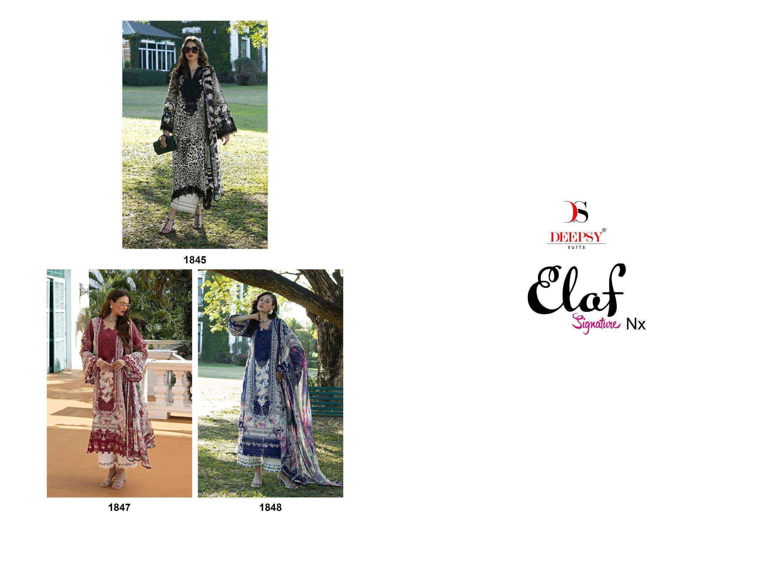 Deepsy Elaf Signature Nx Cotton Wholesale Pakistani Suits ( 3 pcs Catalogue )