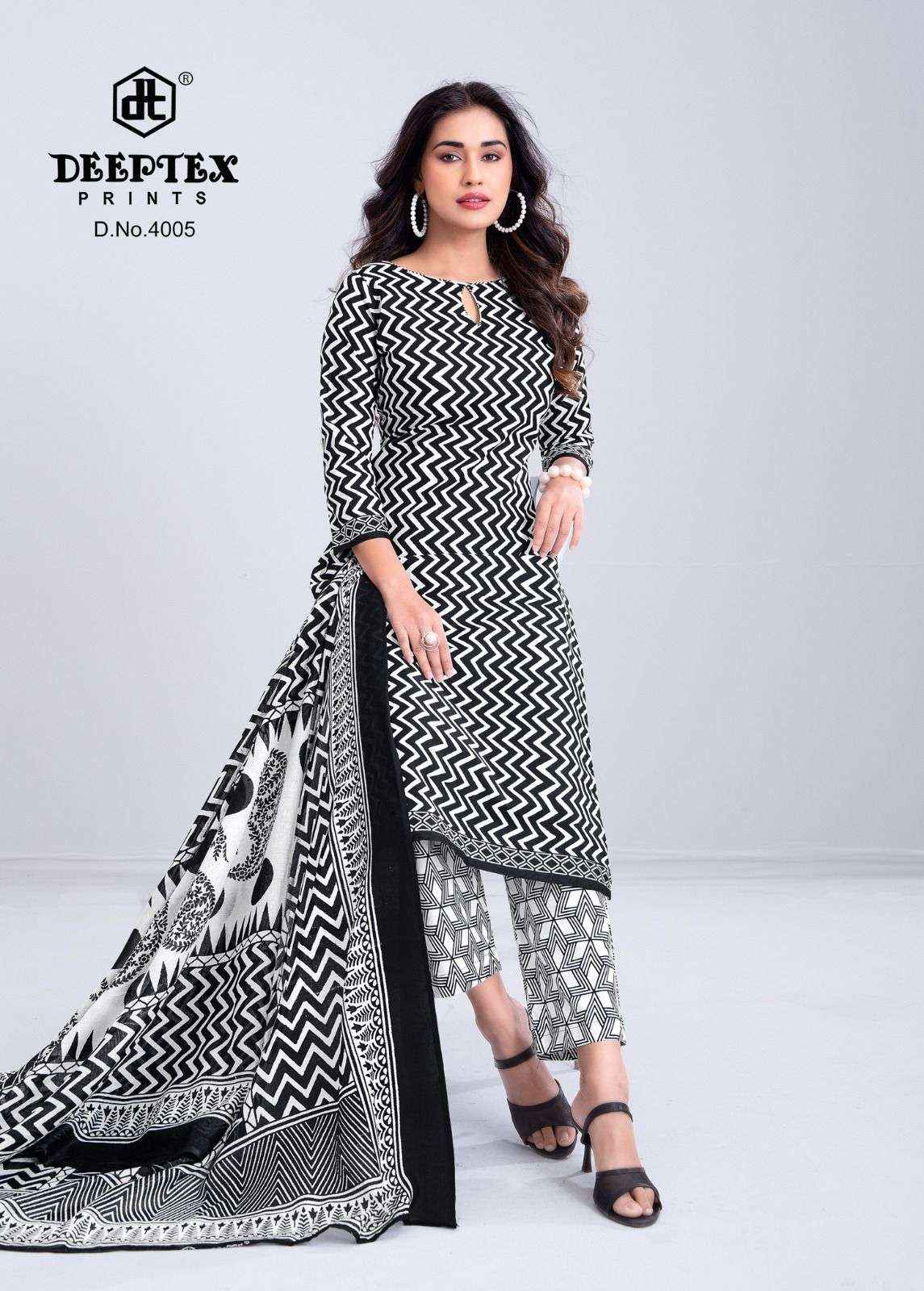Deeptex Aaliza Black And White Vol 4 Pure Cotton Salwar Kameez Wholesale Rate ( 10 Pcs Catalog )
