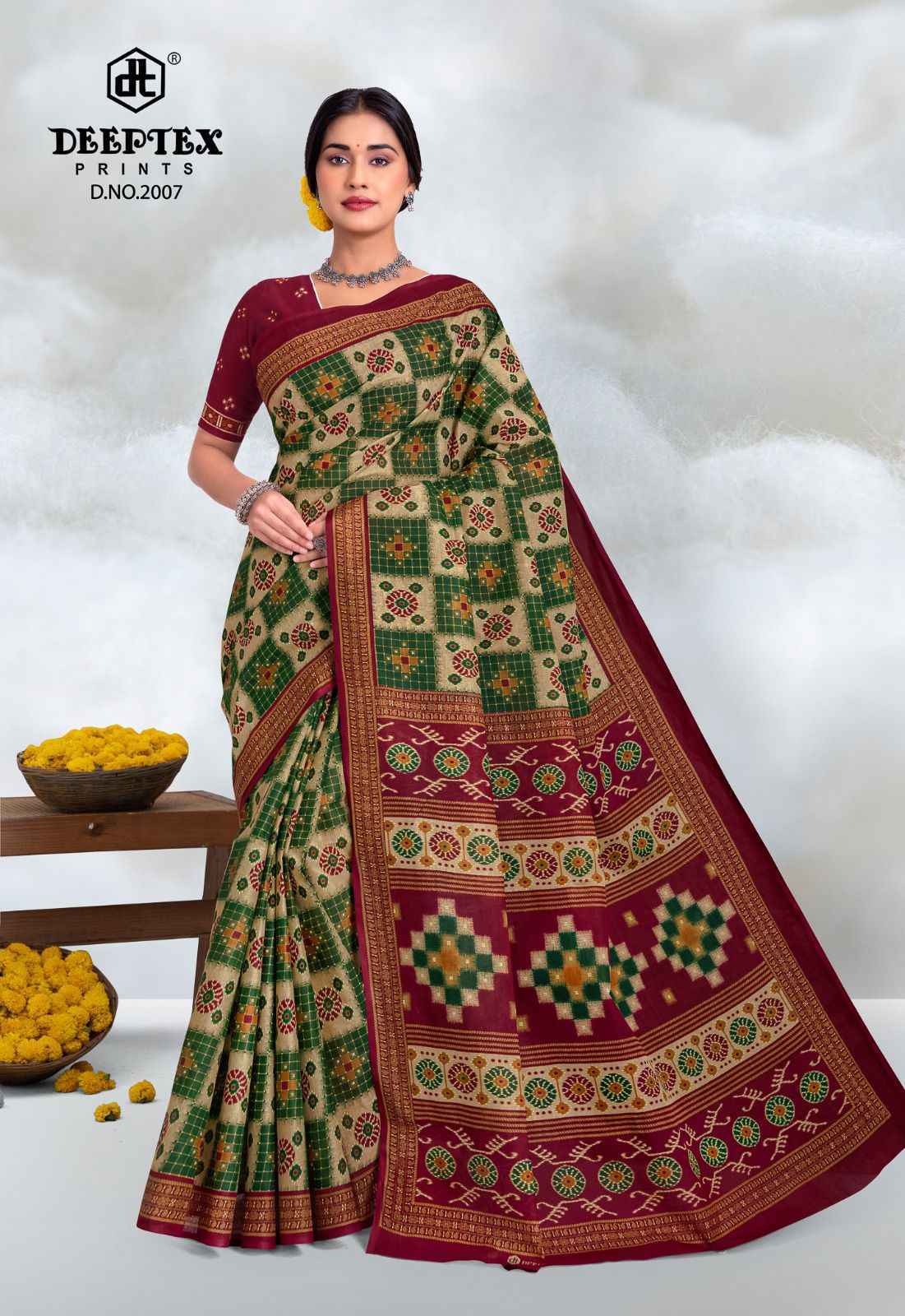 Deeptex Prime Time Vol 20 Cotton Saree Wholesale Price 10 pcs Catalogue
