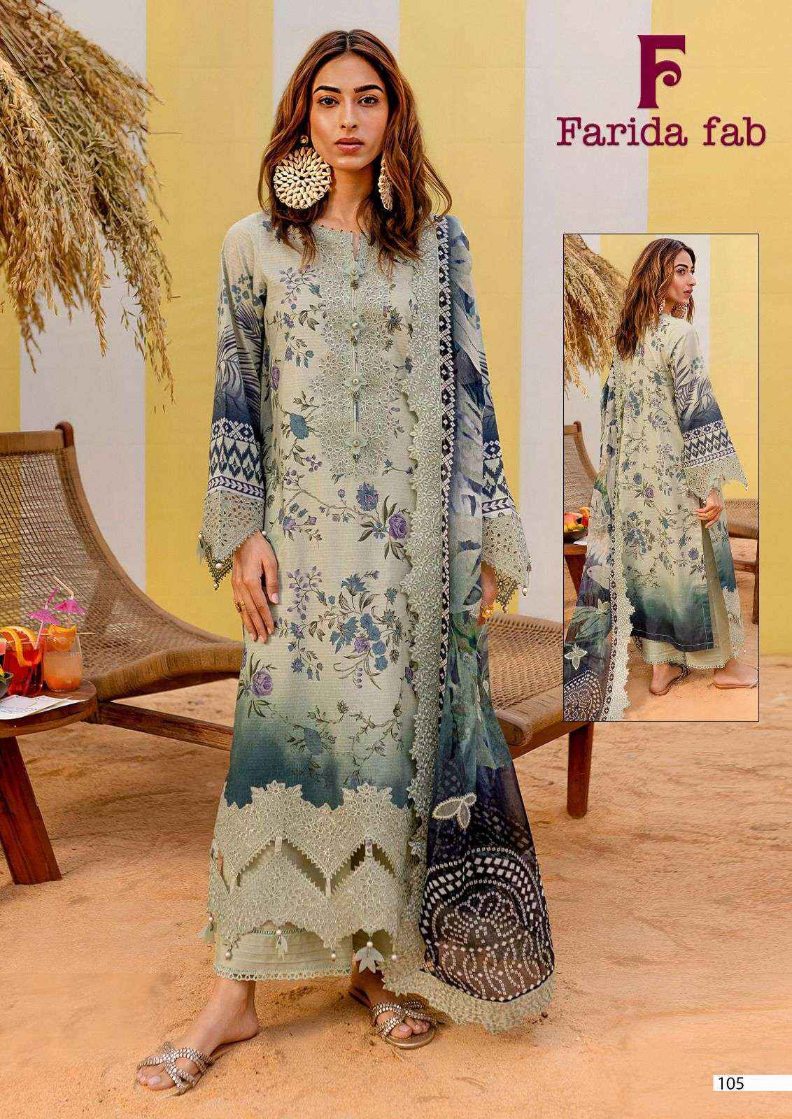 FARIDA FAB BIN SAEED COTTON DIGITAL PRINTS SALWAR SUIT WHOLESALE PRICE ( 6 PCS CATALOGUE )