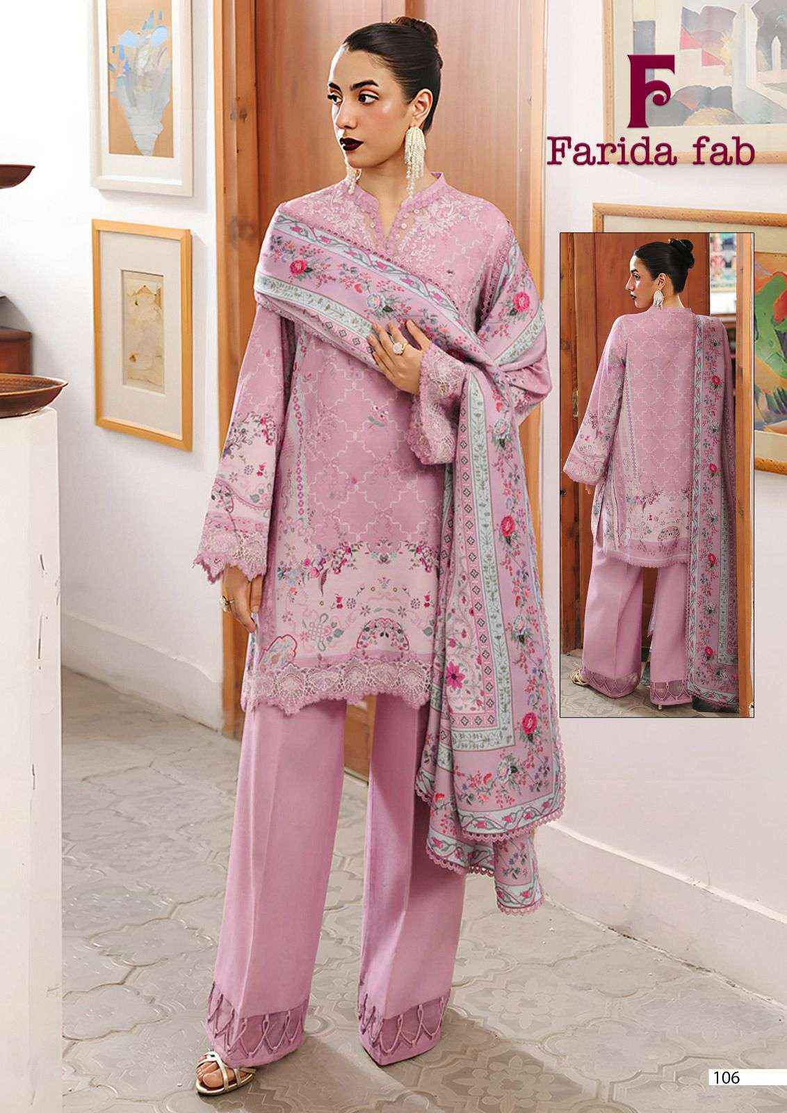 FARIDA FAB BIN SAEED COTTON DIGITAL PRINTS SALWAR SUIT WHOLESALE PRICE ( 6 PCS CATALOGUE )