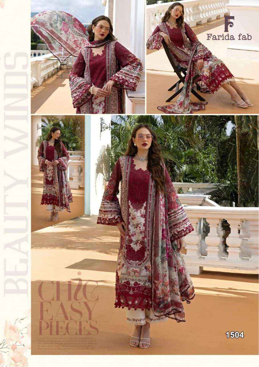 Farida Fab Crimson Vol 15 Cotton Dress Material Wholesale Catalogue ( 6 pcs Catalogue )