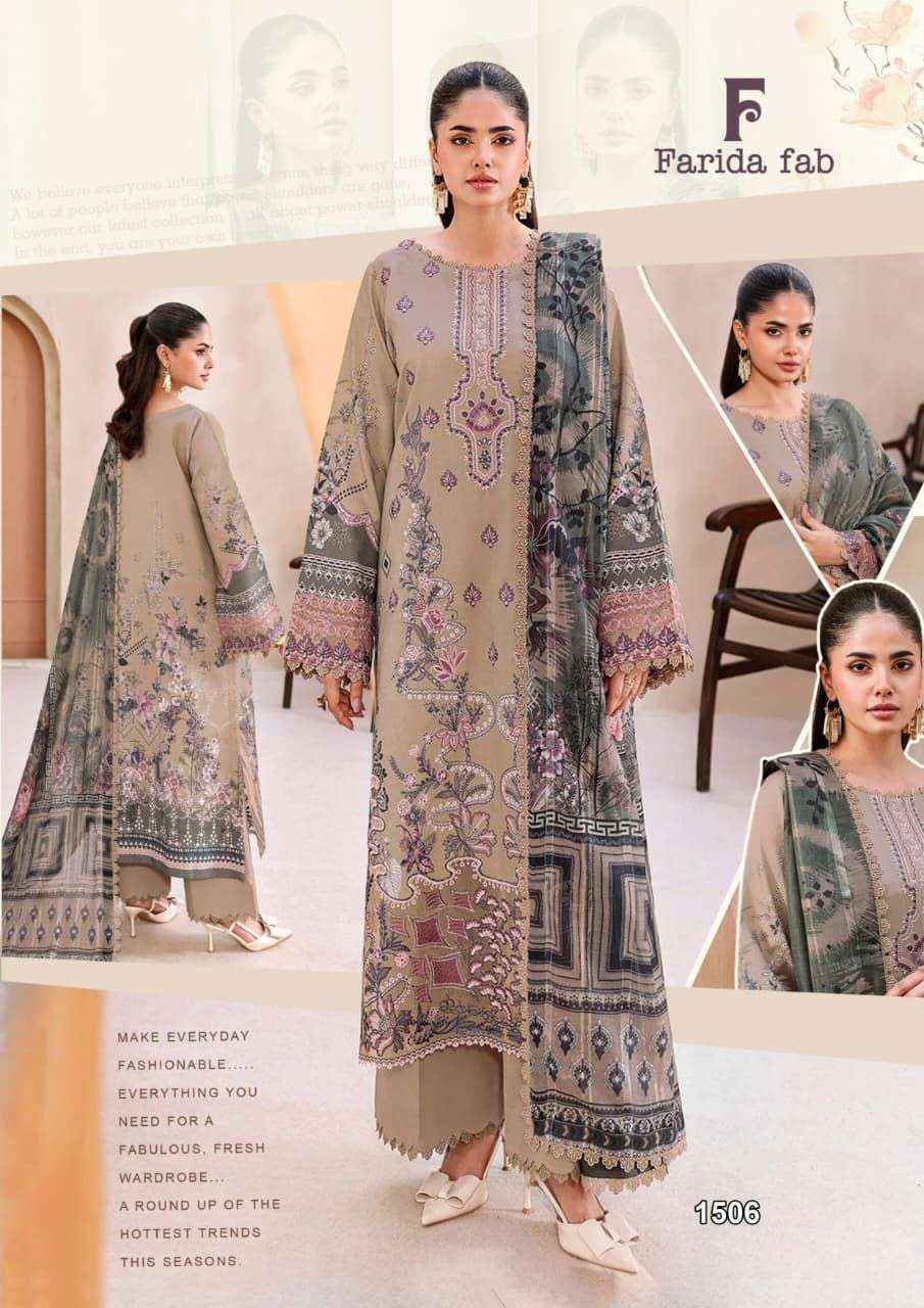 Farida Fab Crimson Vol 15 Cotton Dress Material Wholesale Catalogue ( 6 pcs Catalogue )
