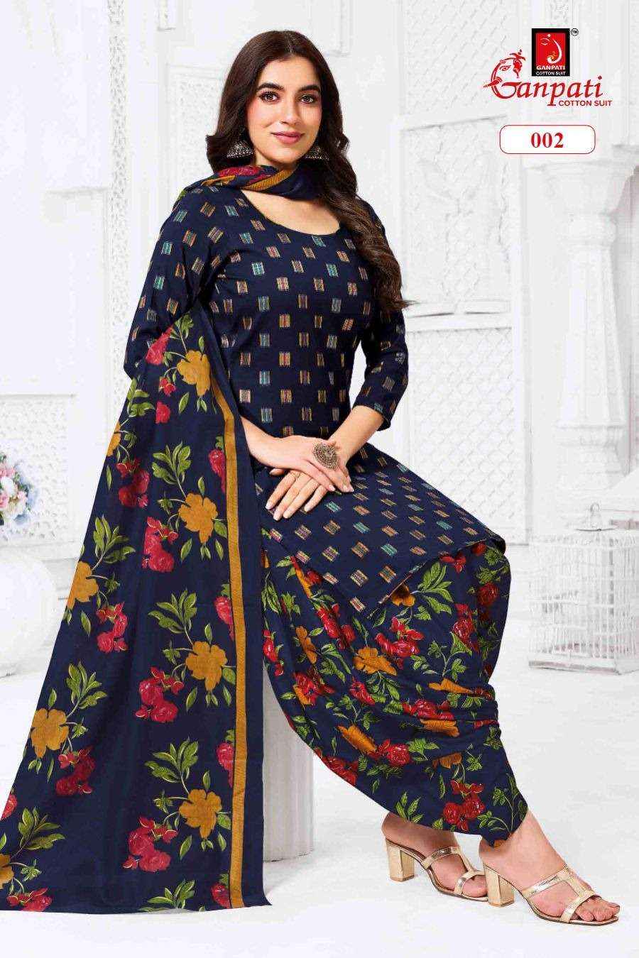 Ganpati Kaju Katli Vol 1 Readymade Cotton Patiyala Suit Wholesale Rate ( 6 Pcs Catalog )