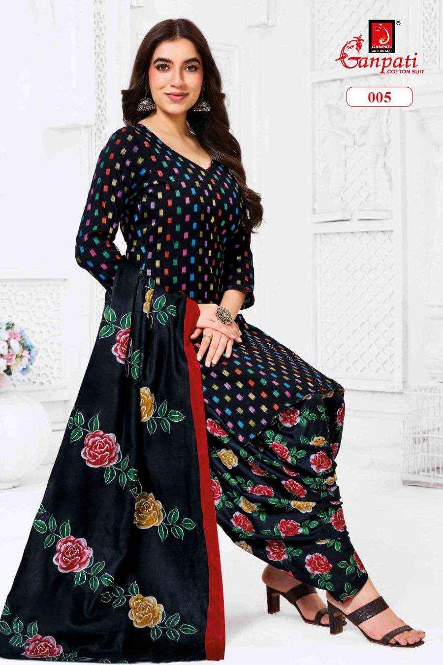 Ganpati Kaju Katli Vol 1 Readymade Cotton Patiyala Suit Wholesale Rate ( 6 Pcs Catalog )