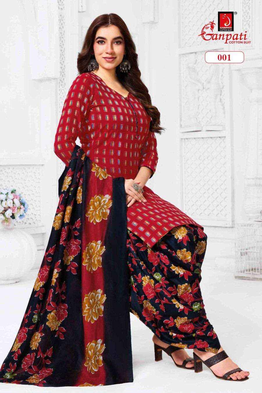 Ganpati Kaju Katli Vol 1 Readymade Cotton Patiyala Suit Wholesale Rate ( 6 Pcs Catalog )