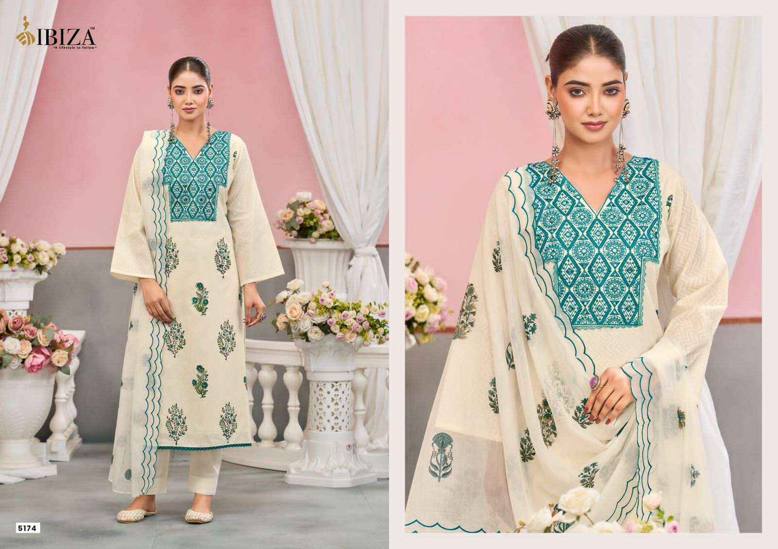 Ibiza Enroot Pure Cotton Latest Dress Material Surat Wholesaler ( 4 Pcs Catalogue )