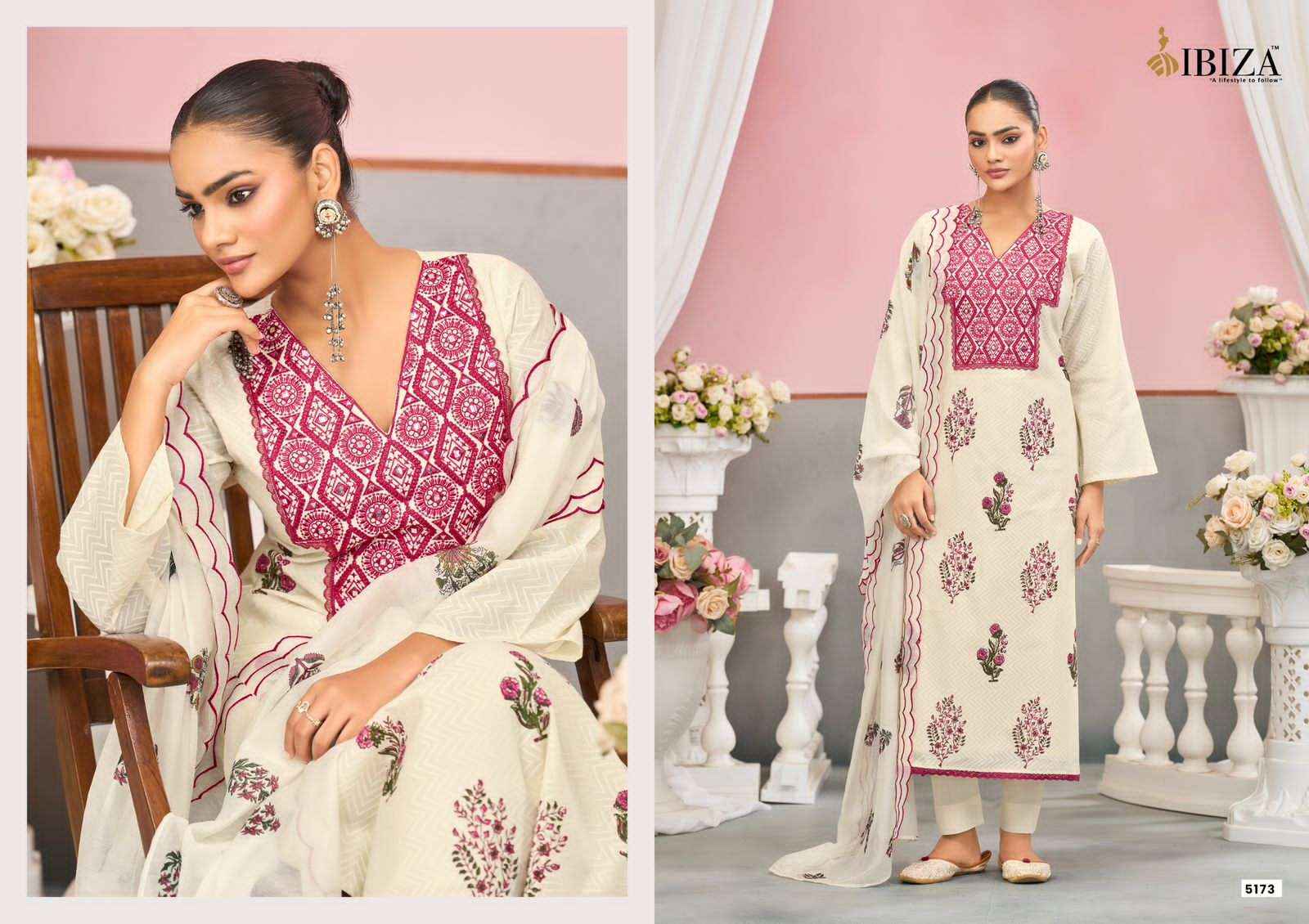 Ibiza Enroot Pure Cotton Latest Dress Material Surat Wholesaler ( 4 Pcs Catalogue )