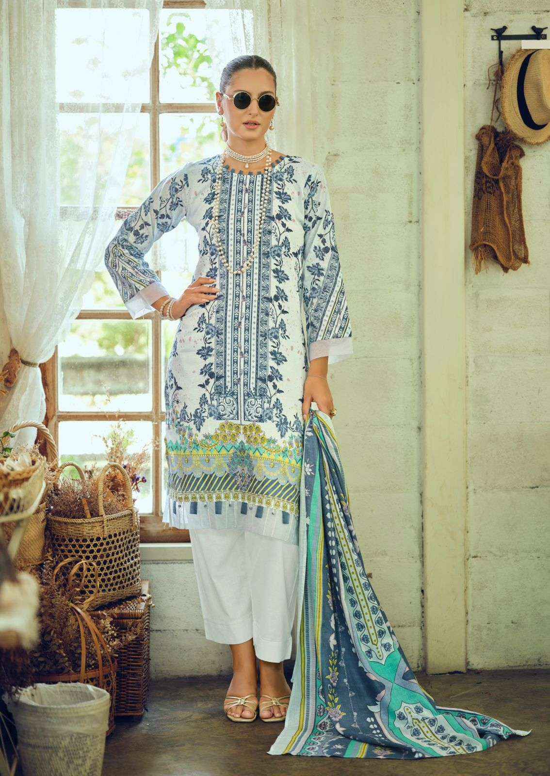 Ishaal Prints Gulmohar Combo Pure Lawn Cotton Salwar Kameez Wholesale Rate ( 10 Pcs Catalog )