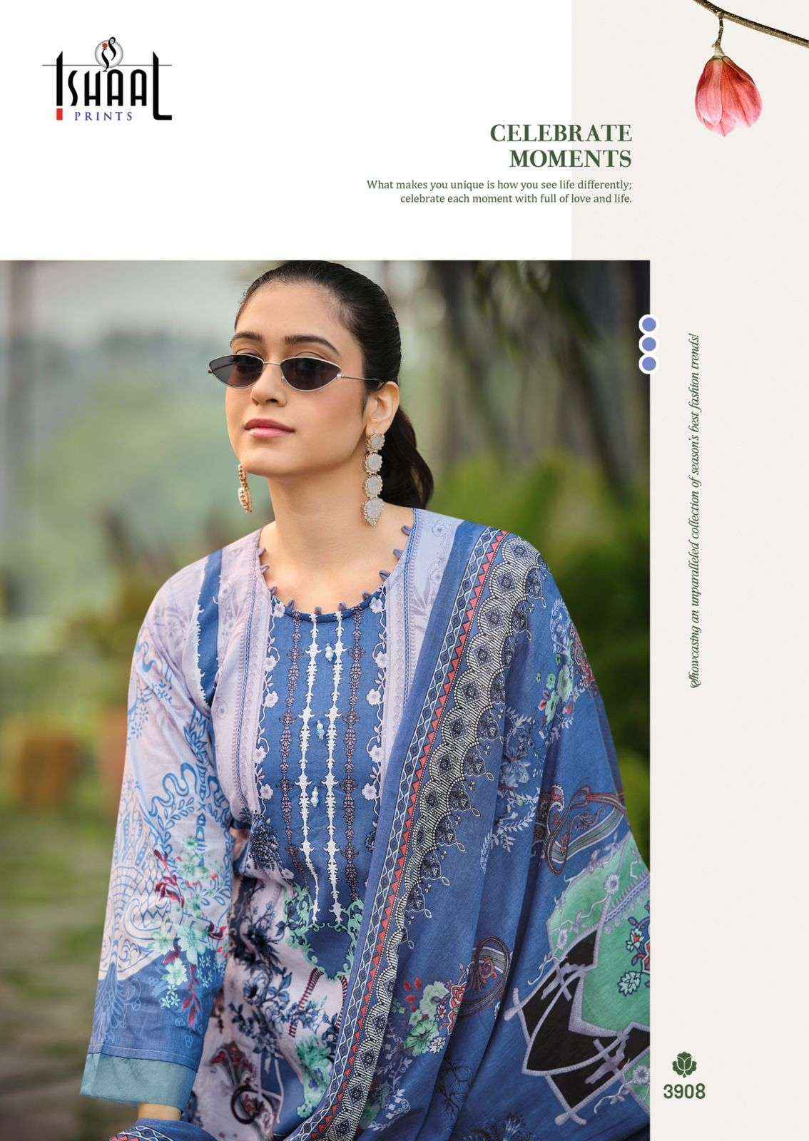 Ishaal Prints Gulmohar Combo Pure Lawn Cotton Salwar Kameez Wholesale Rate ( 10 Pcs Catalog )