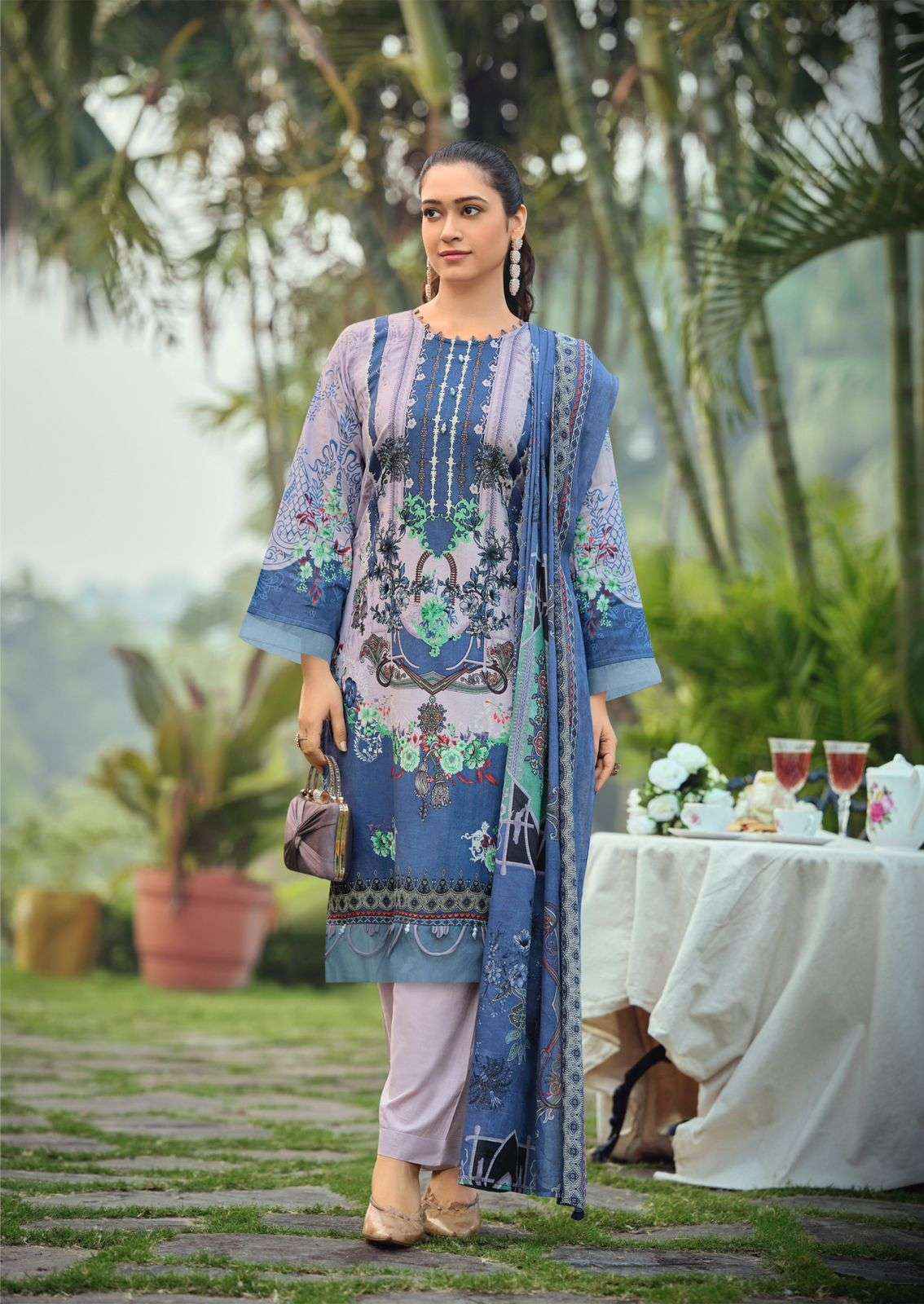 Ishaal Prints Gulmohar Combo Pure Lawn Cotton Salwar Kameez Wholesale Rate ( 10 Pcs Catalog )