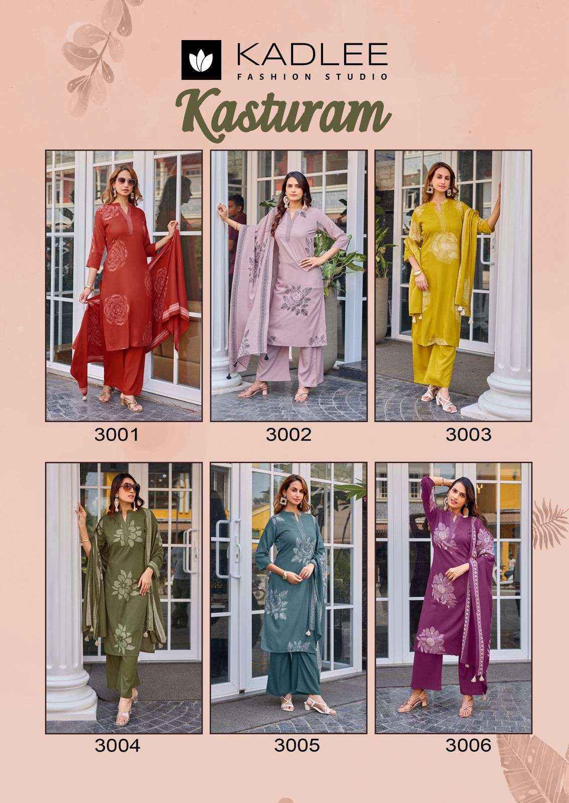 Kadlee Kasturam Rayon Kurti Combo Set Wholesale Rate ( 6 Pcs Catalog )