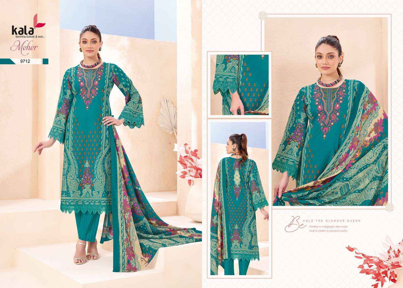 Kala Meher Vol 12 Cotton Salwar Kameez Wholesale Rate ( 12 Pcs Catalog )