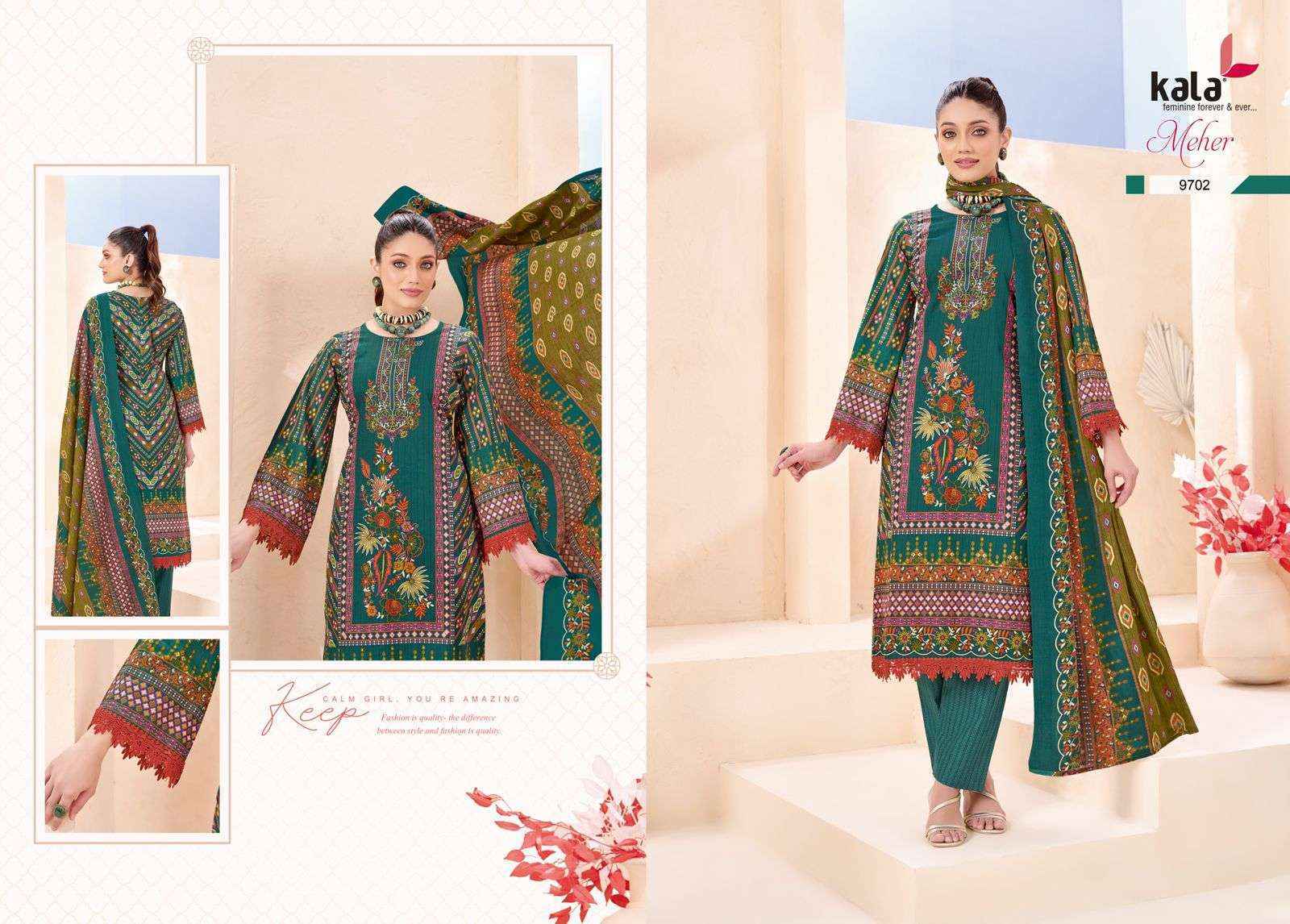 Kala Meher Vol 12 Cotton Salwar Kameez Wholesale Rate ( 12 Pcs Catalog )