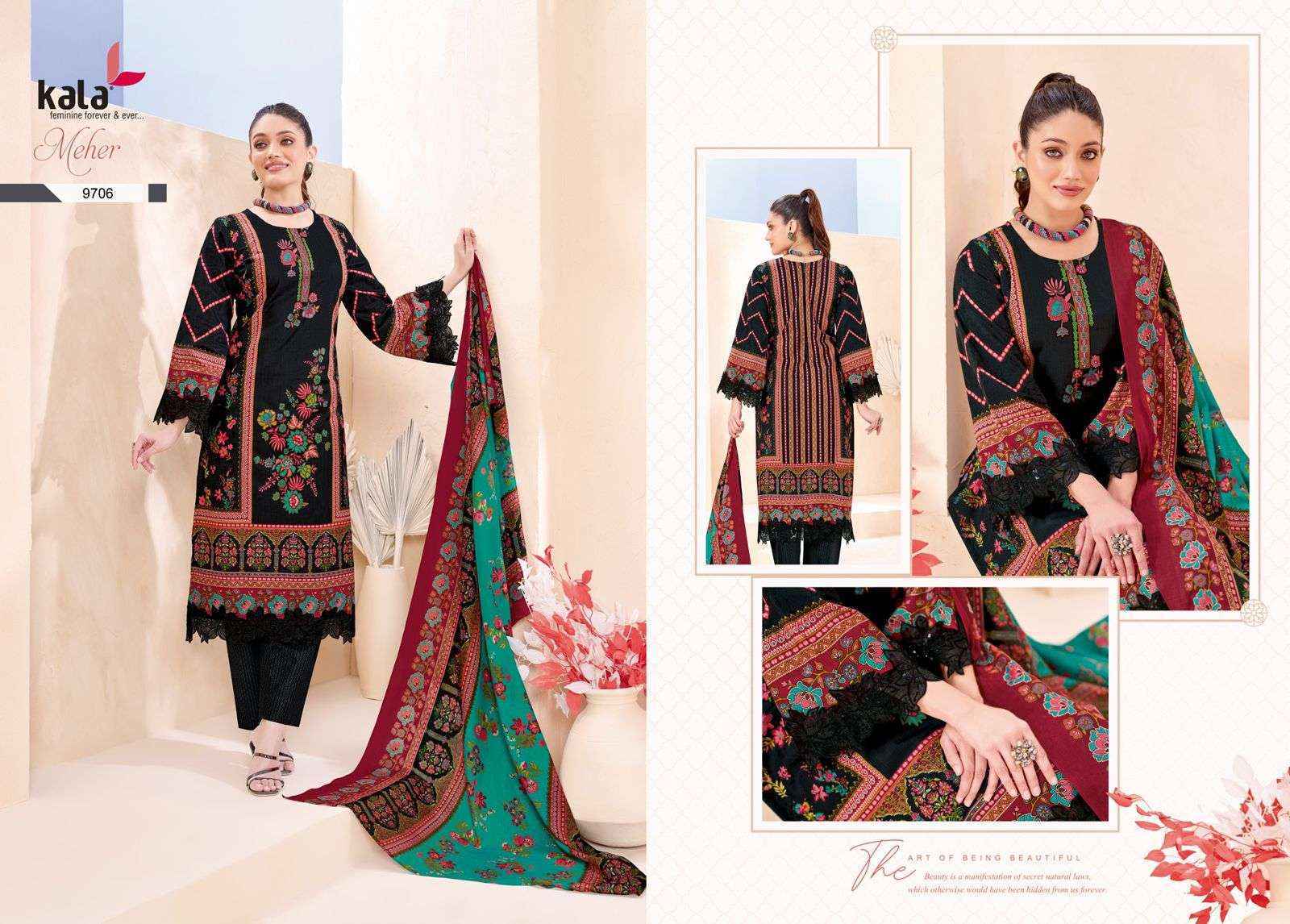 Kala Meher Vol 12 Cotton Salwar Kameez Wholesale Rate ( 12 Pcs Catalog )