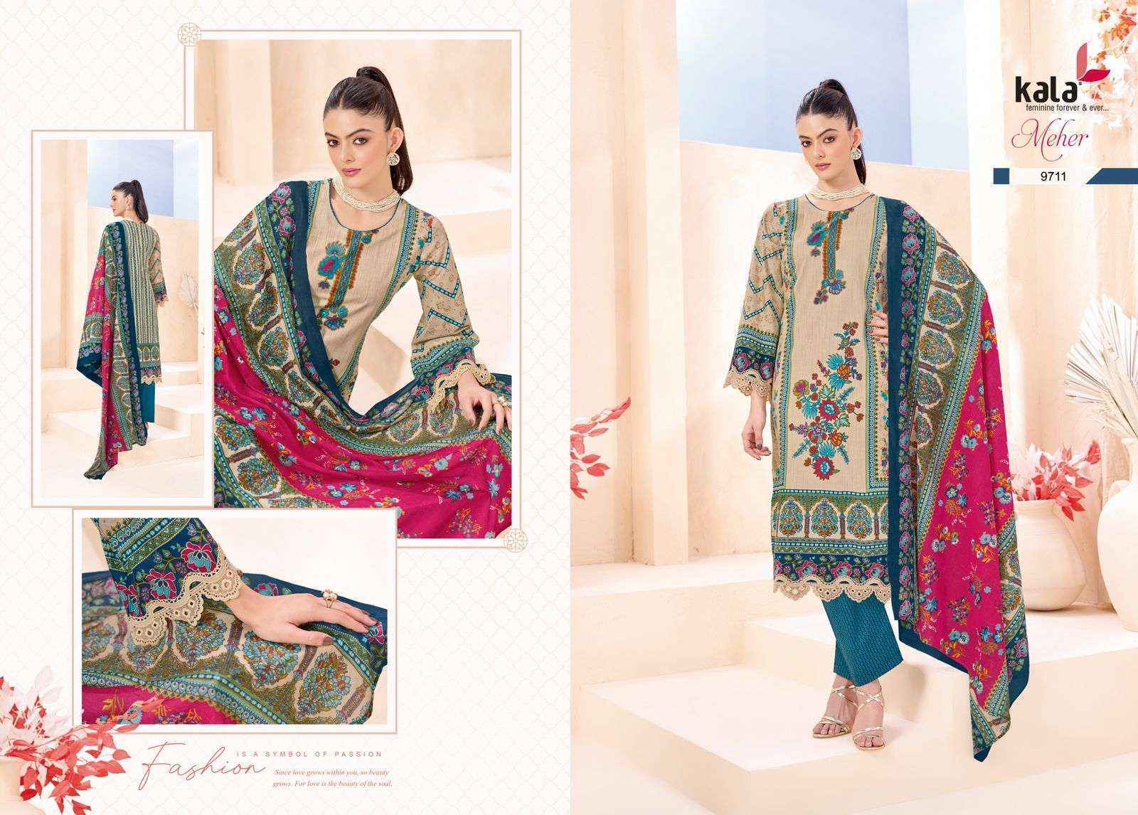 Kala Meher Vol 12 Cotton Salwar Kameez Wholesale Rate ( 12 Pcs Catalog )