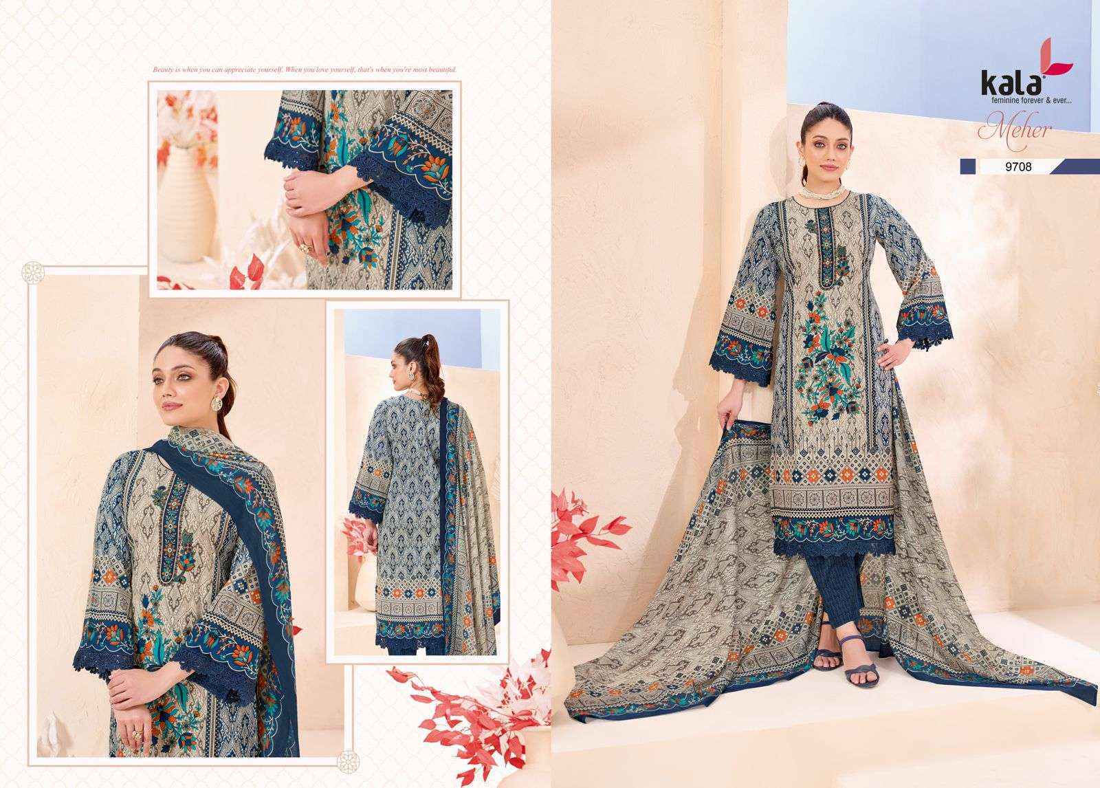 Kala Meher Vol 12 Cotton Salwar Kameez Wholesale Rate ( 12 Pcs Catalog )