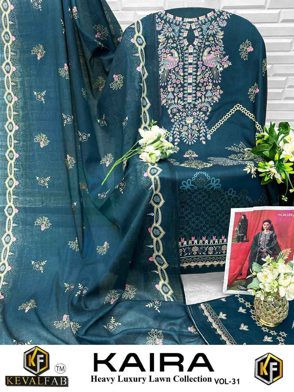 Keval Fab Kaira Vol 31 Lawn Cotton Salwar Kameez Wholesale Collection ( 6 Pcs Catalog )