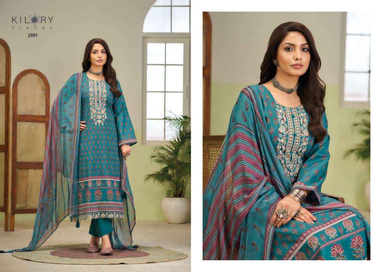 Kilory Rangmanch Pure Lawn Cotton Ladies Salwar Kameez Wholesale Rate ( 6 Pcs Catalog )