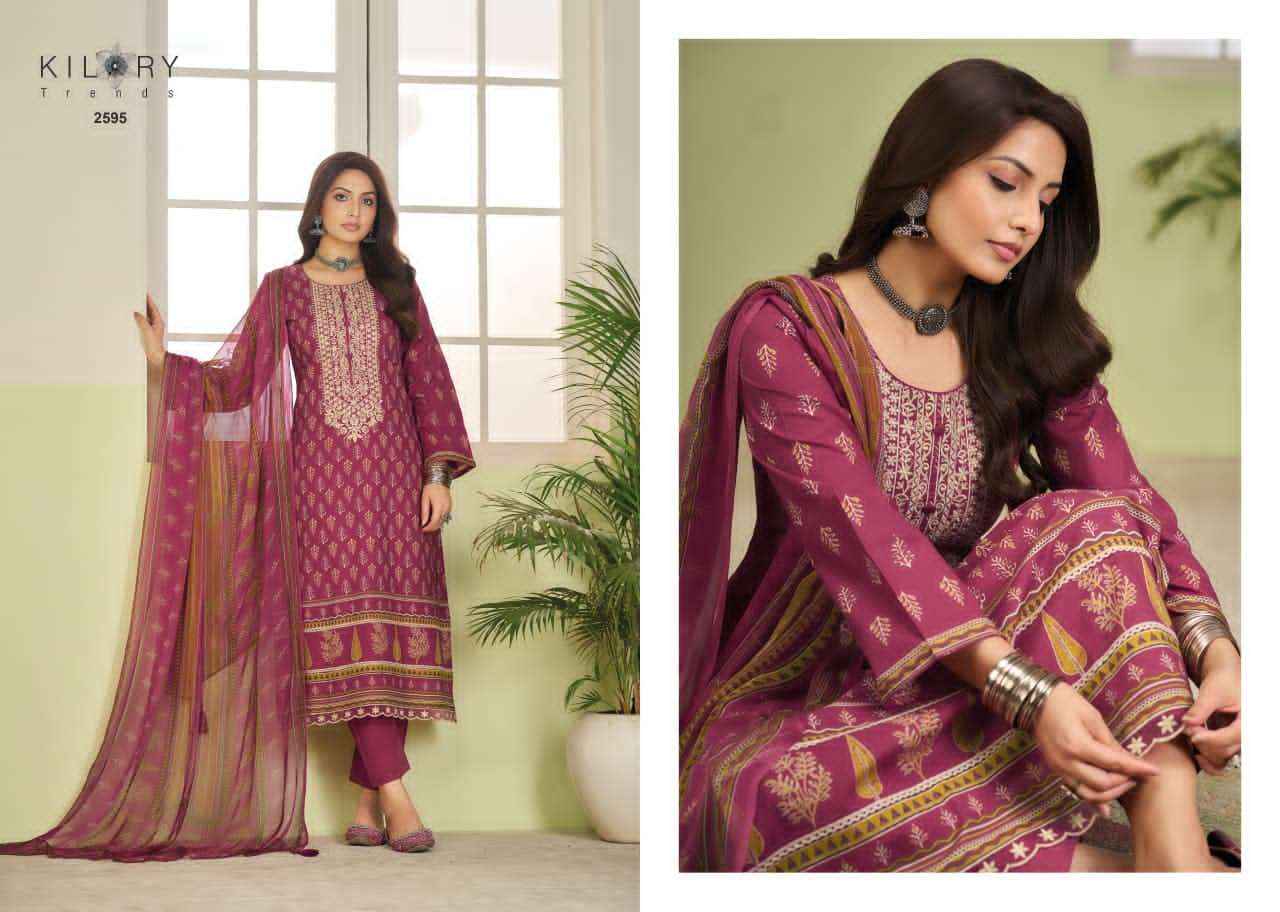 Kilory Rangmanch Pure Lawn Cotton Ladies Salwar Kameez Wholesale Rate ( 6 Pcs Catalog )