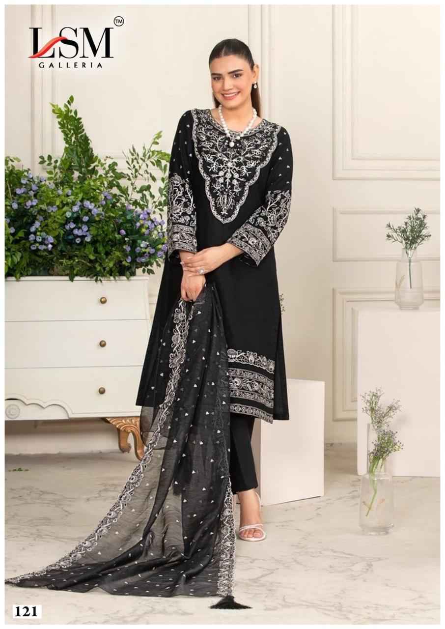 LSM Galleria Black & White Vol 2 Cotton Dress Material Wholesale Price ( 6 pcs Catalogue )
