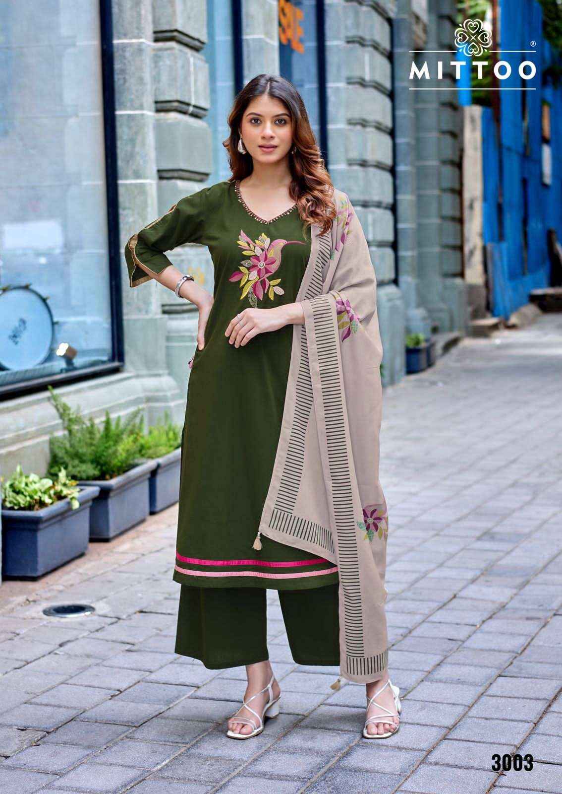 Mittoo Resham Wholesale Readymade Suit 4 Pcs Catalogue