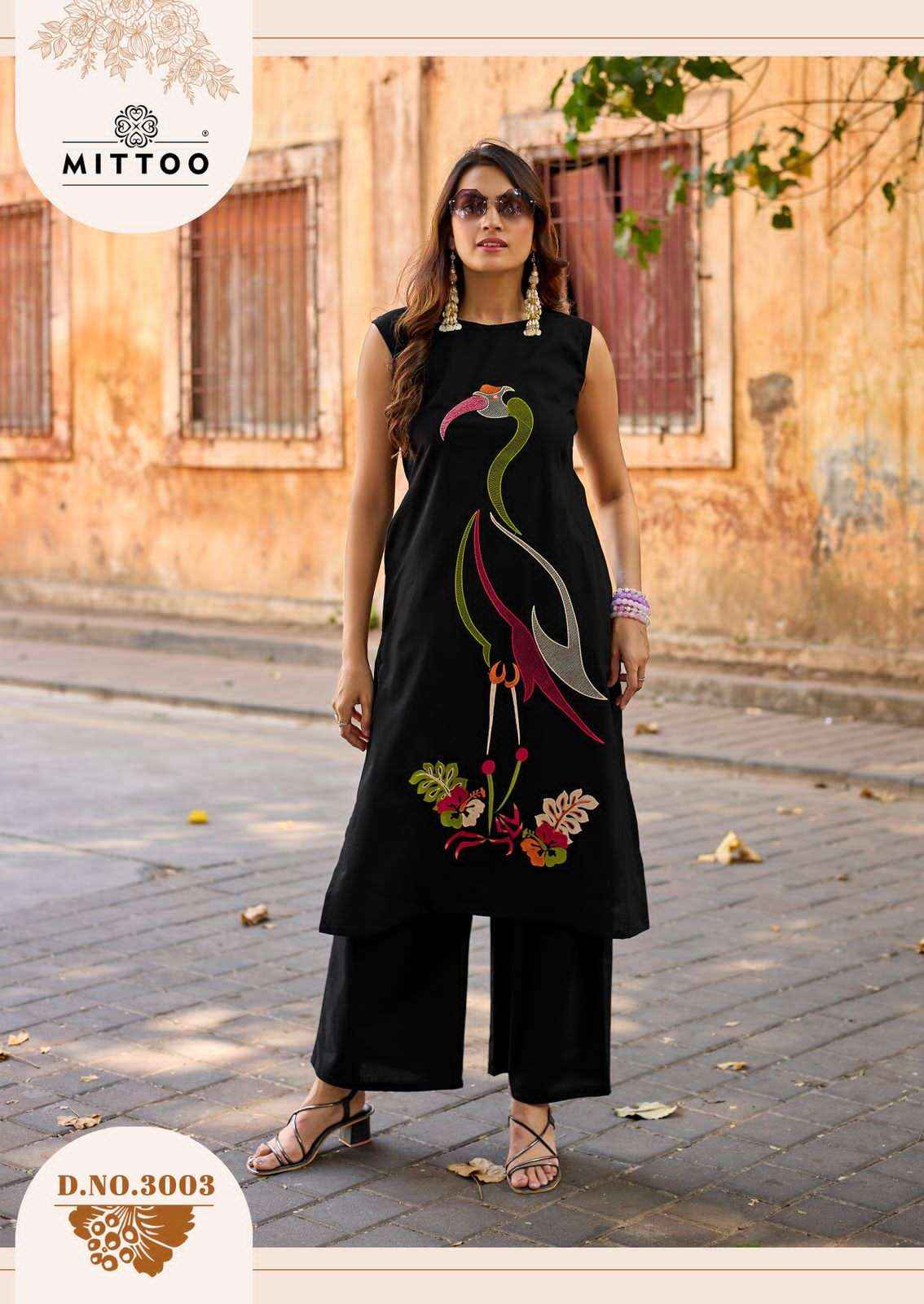 Mittoo Udaan Casual Wear Top Bottom Pair Set Wholesale Rate ( 6 Pcs Catalog )