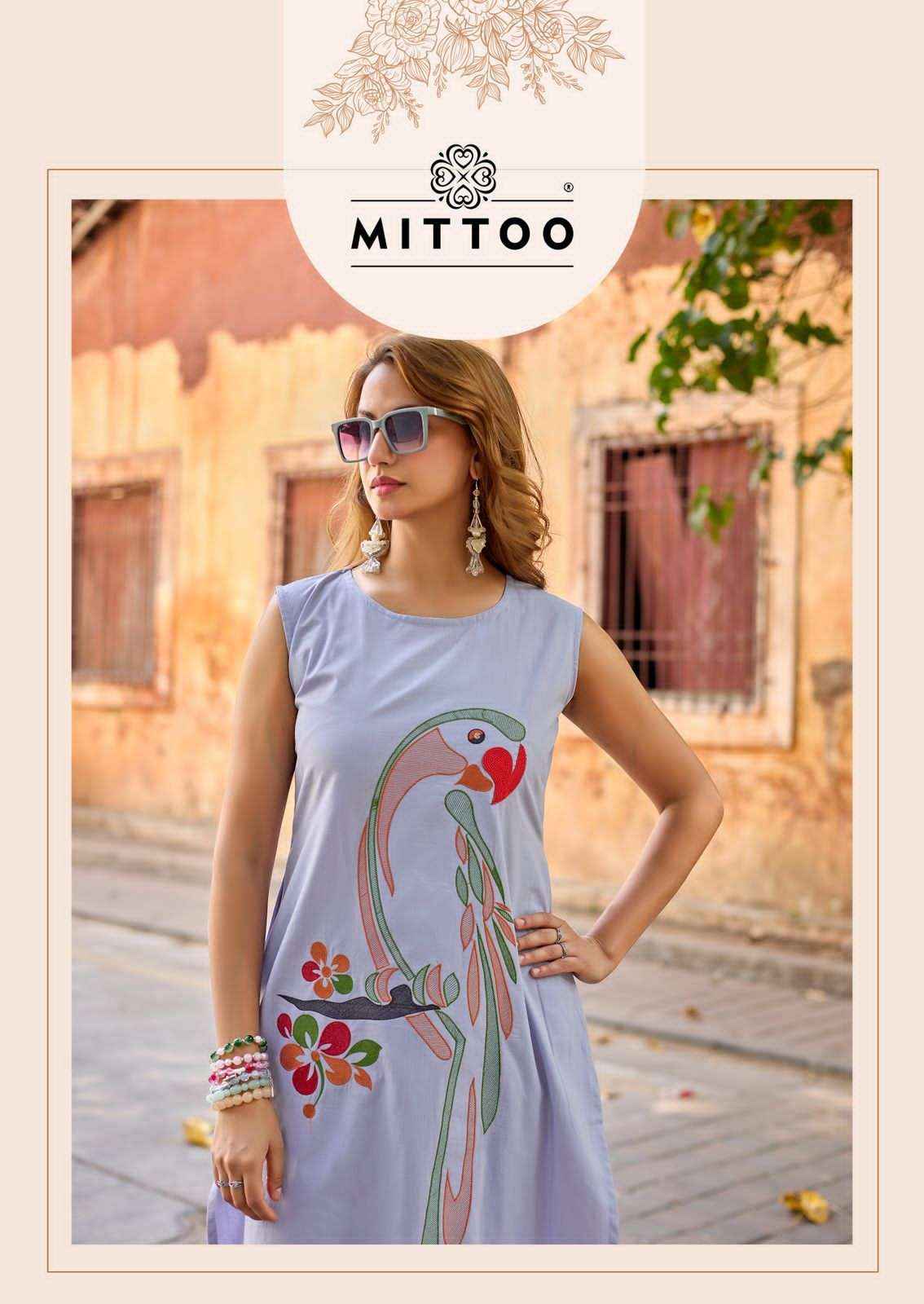 Mittoo Udaan Casual Wear Top Bottom Pair Set Wholesale Rate ( 6 Pcs Catalog )