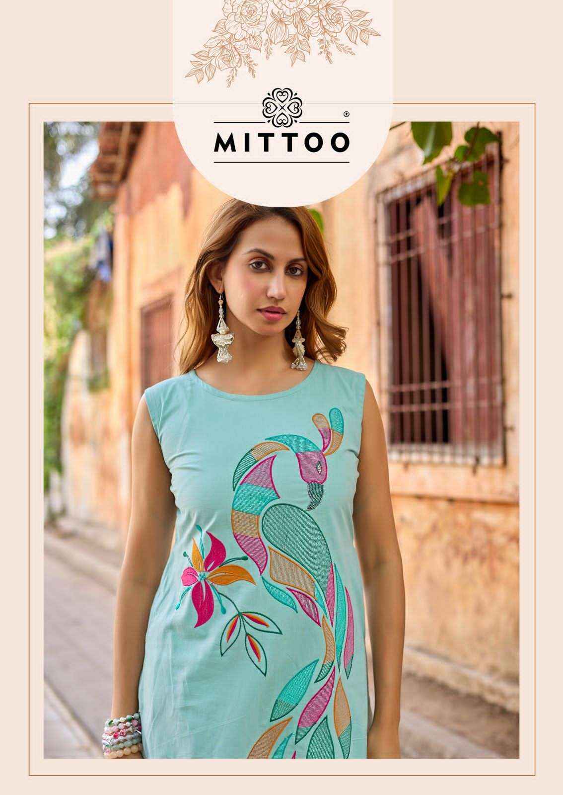 Mittoo Udaan Casual Wear Top Bottom Pair Set Wholesale Rate ( 6 Pcs Catalog )