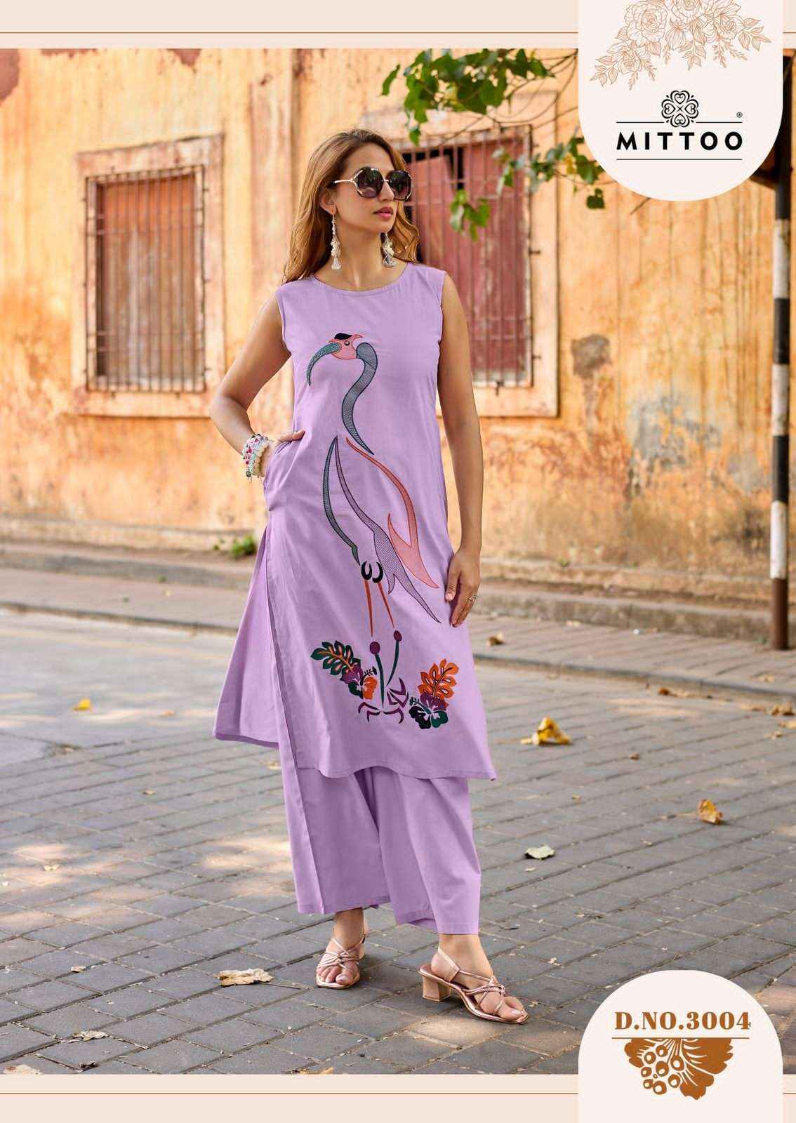 Mittoo Udaan Casual Wear Top Bottom Pair Set Wholesale Rate ( 6 Pcs Catalog )