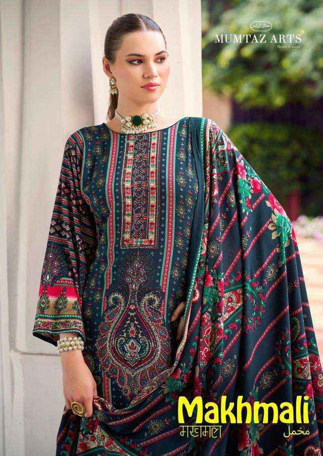 Mumtaz Arts Makhmali Viscose Rayon Salwar Kameez Wholesale Rate ( 5 Pcs Catalog )